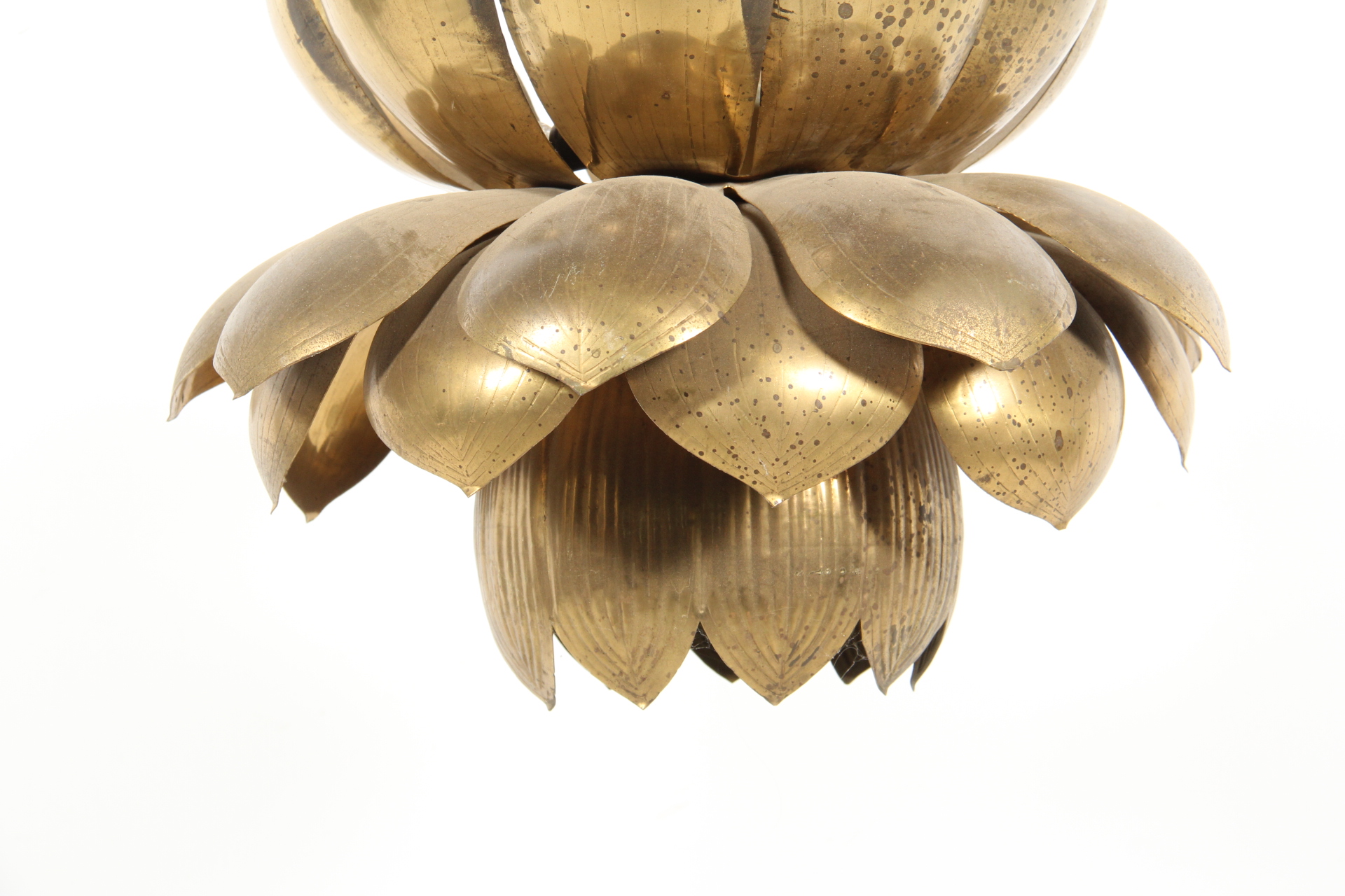 Brass Lotus Flower Hanging Light