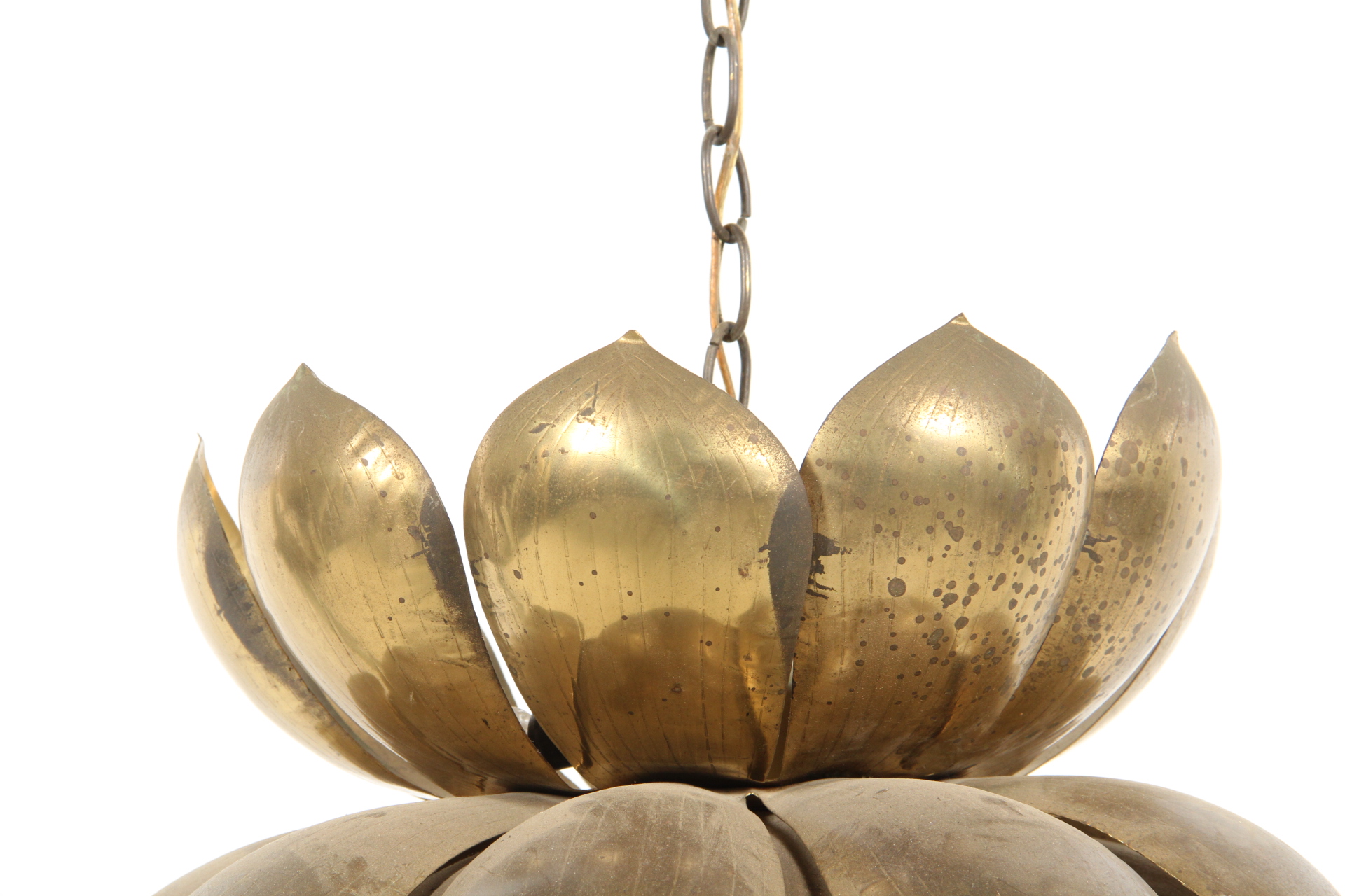 Brass Lotus Flower Hanging Light