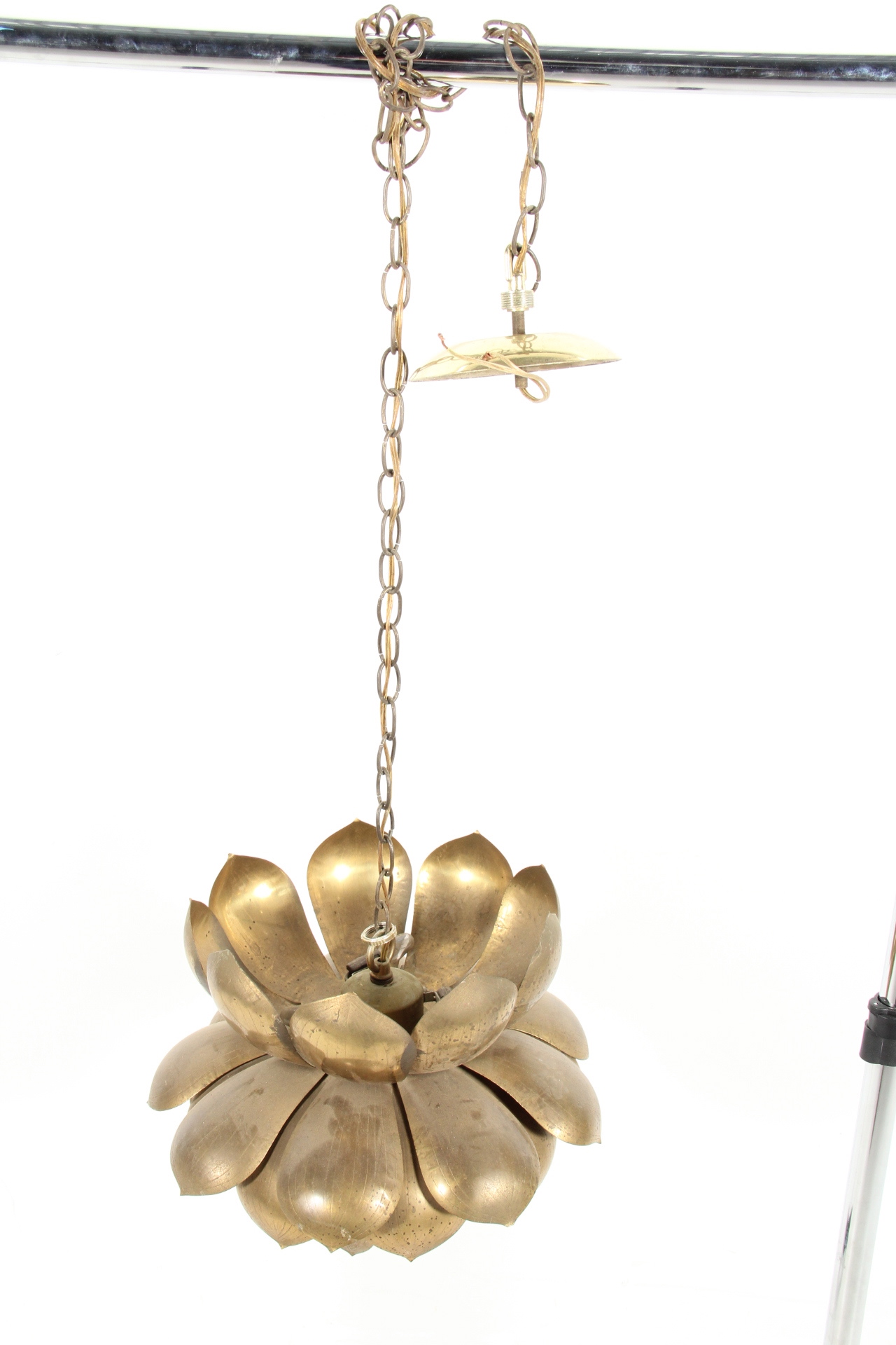 Brass Lotus Flower Hanging Light