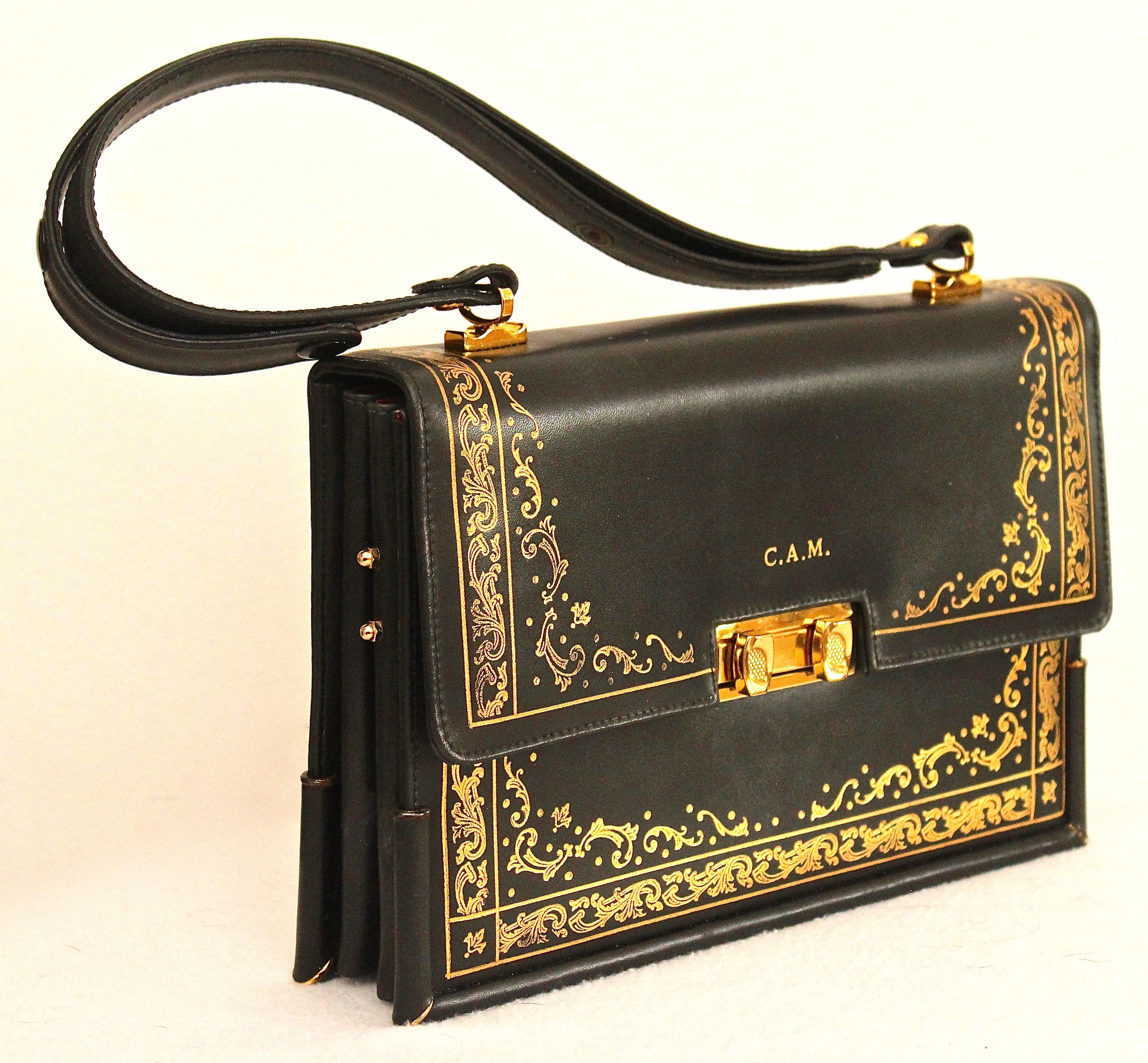 Vintage Blue Leather Michelangelo Purse