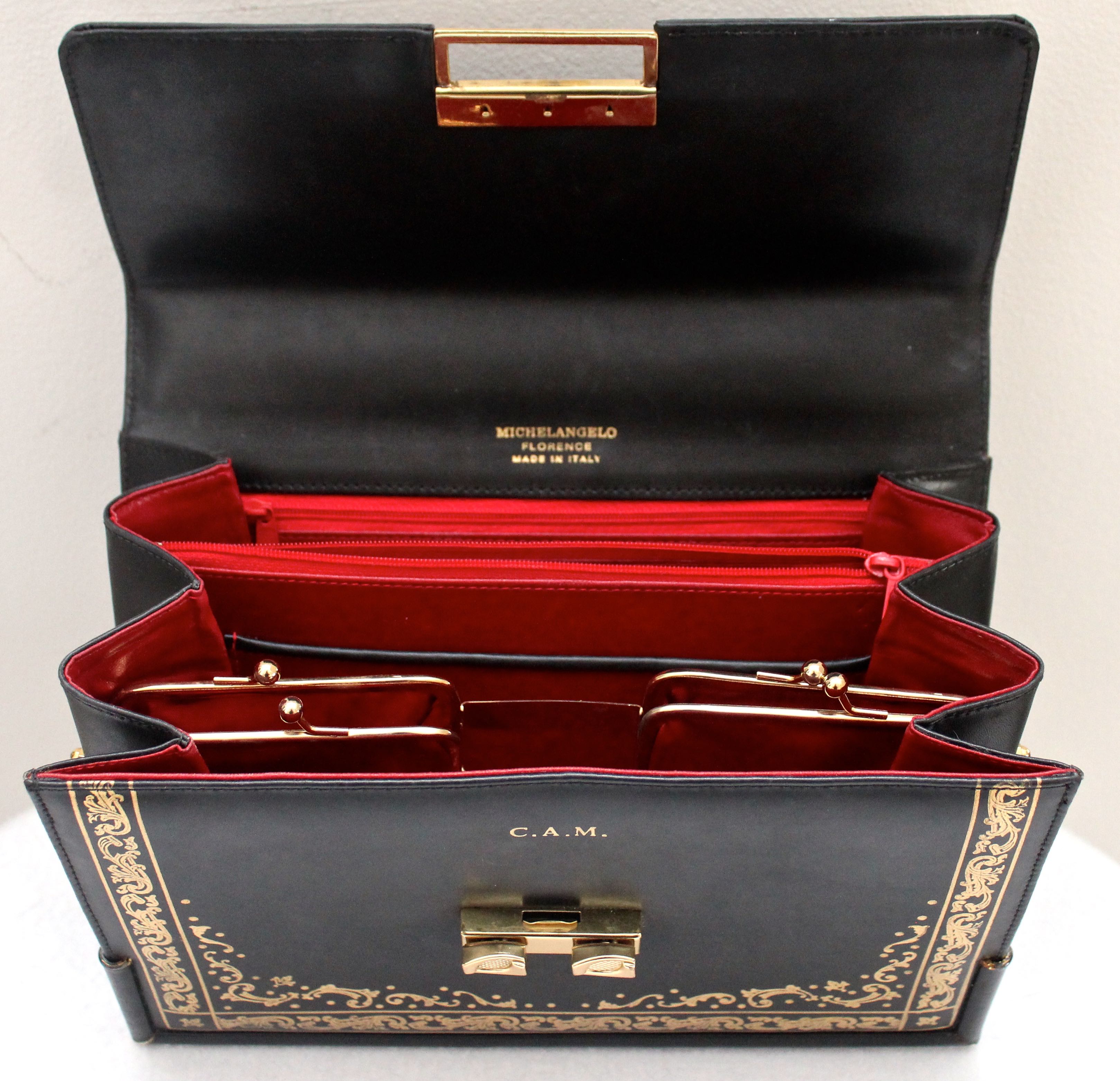 Vintage Blue Leather Michelangelo Purse