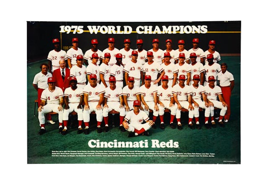 1975 Cincinnati Reds Team Poster