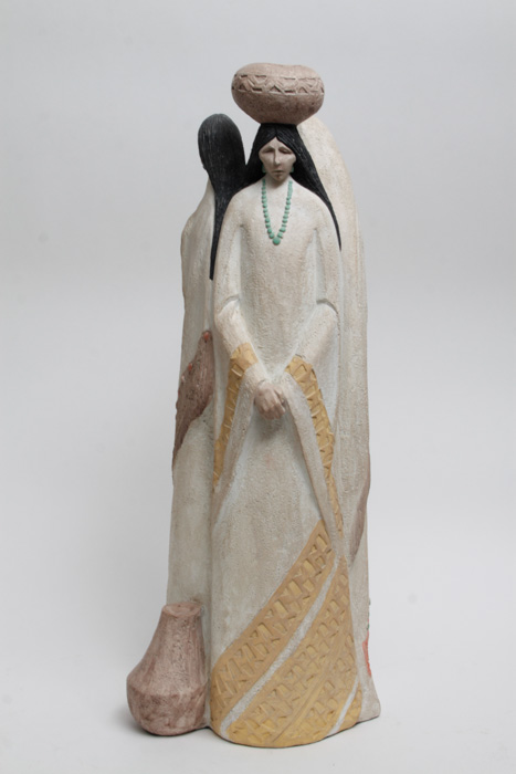 Large Terracotta Statue of Three Native American Women