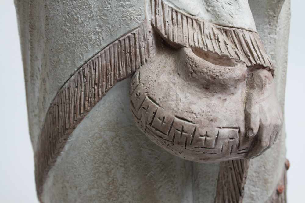 Large Terracotta Statue of Three Native American Women