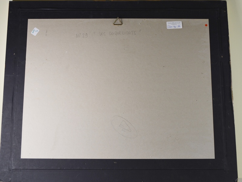 Pierre Poulain "Les Coquelicots" Original Pastel Painting