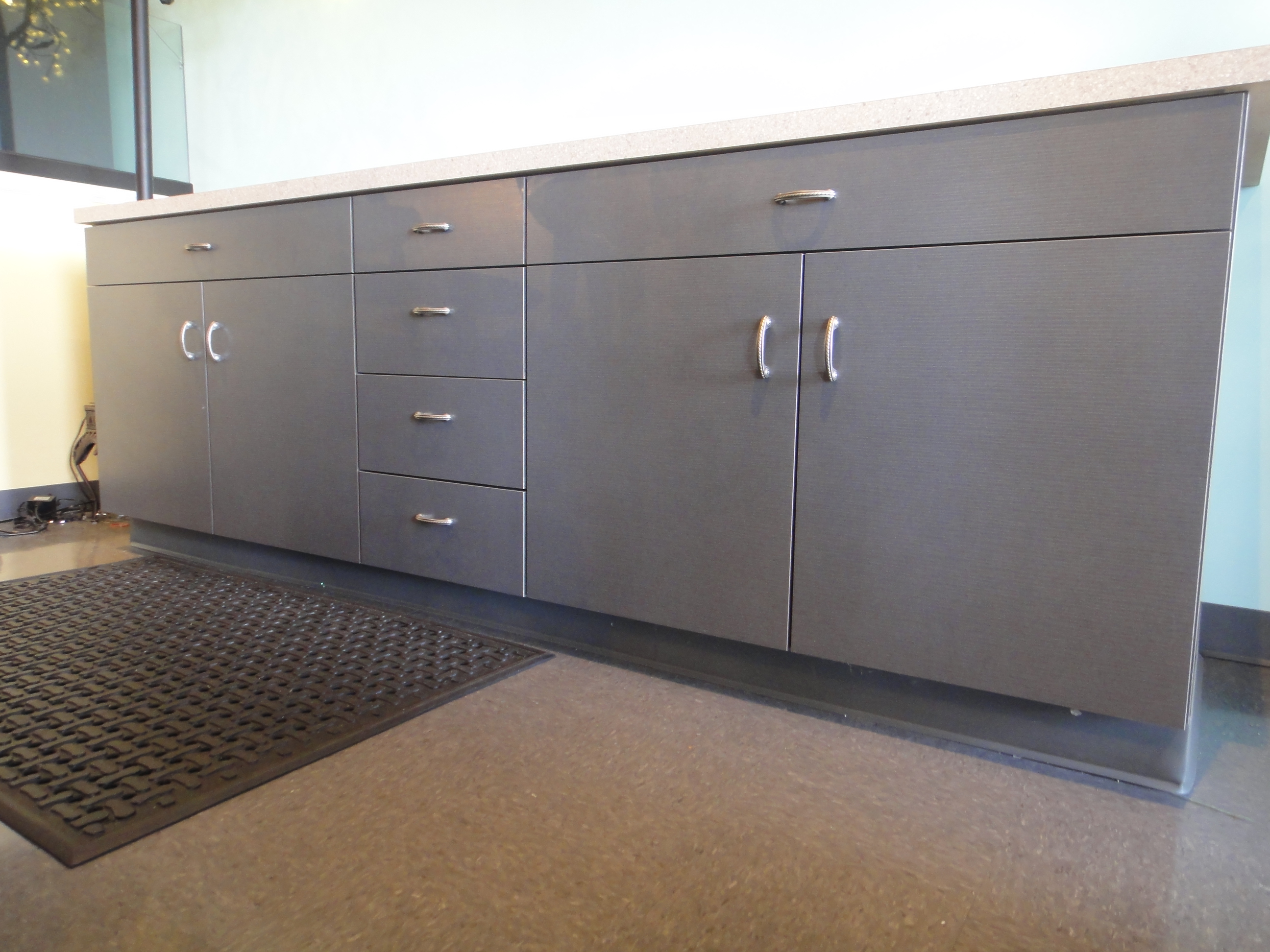 Custom Built Laminate Cabinet Made by Thomas Cabinet Shop