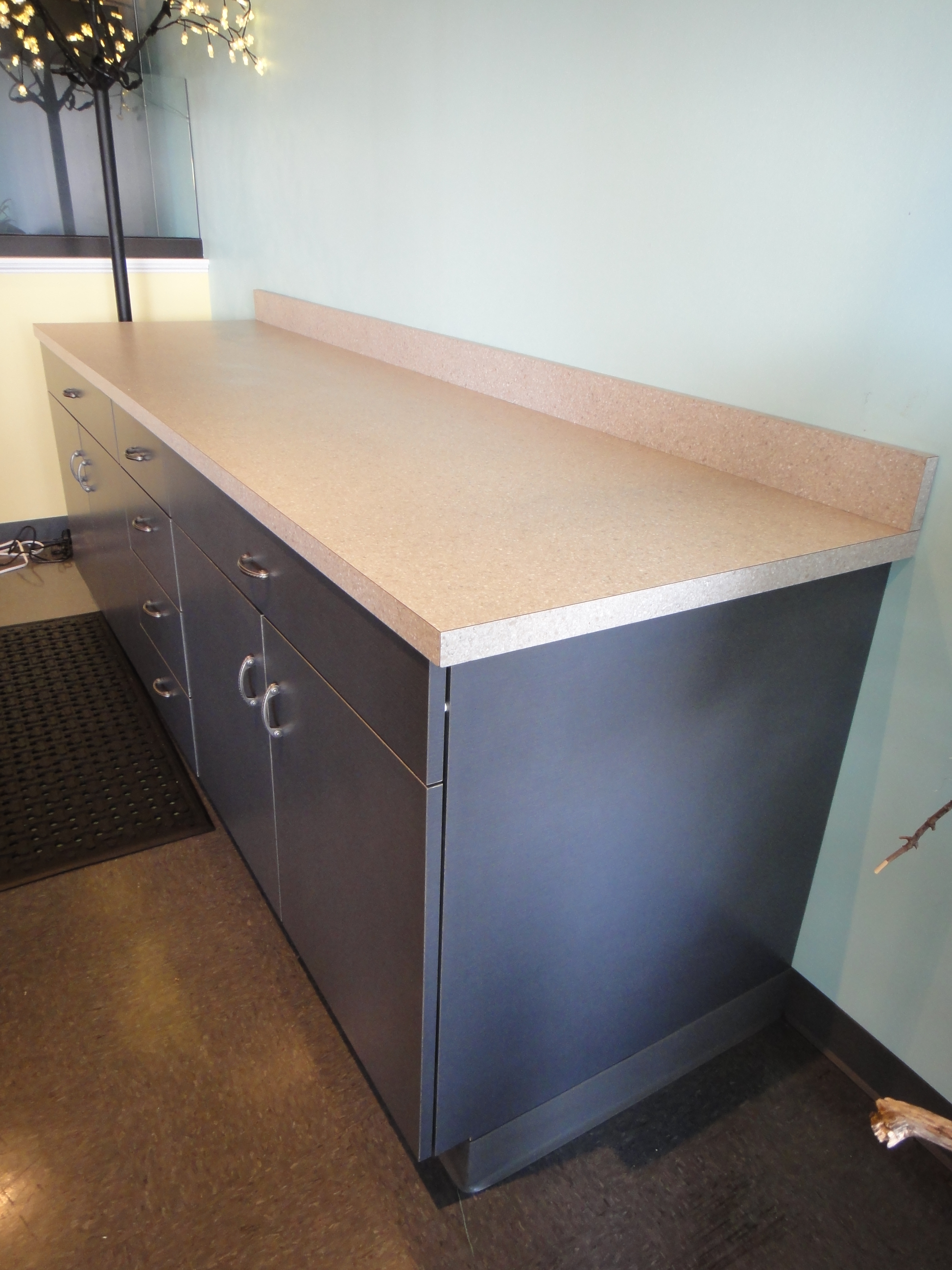 Custom Built Laminate Cabinet Made by Thomas Cabinet Shop