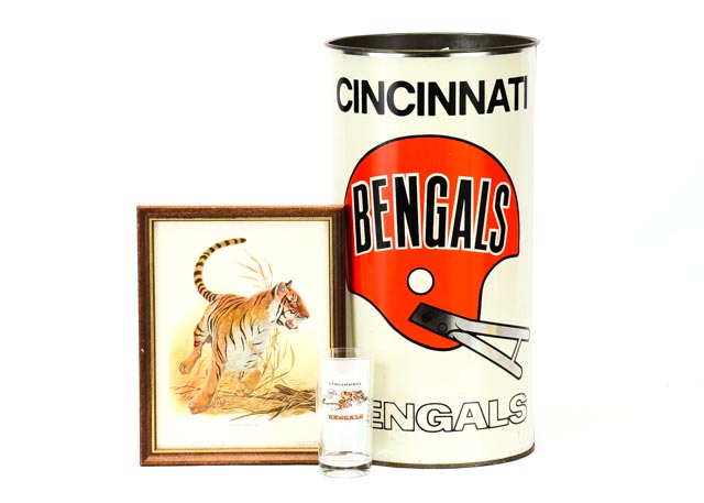 1970 Bengals Framed Macot Print & '68 Glass