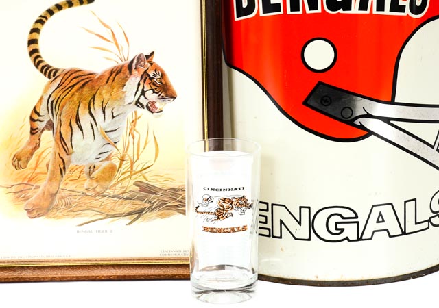 1970 Bengals Framed Macot Print & '68 Glass