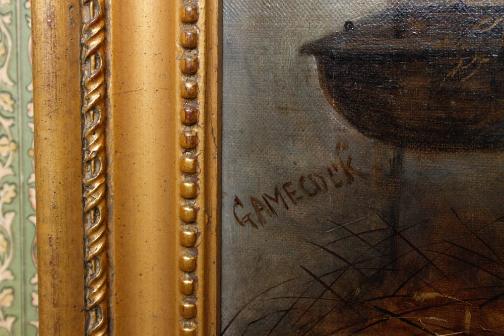 Collender Goldsmith 19th Century Equestrian Portrait Oil