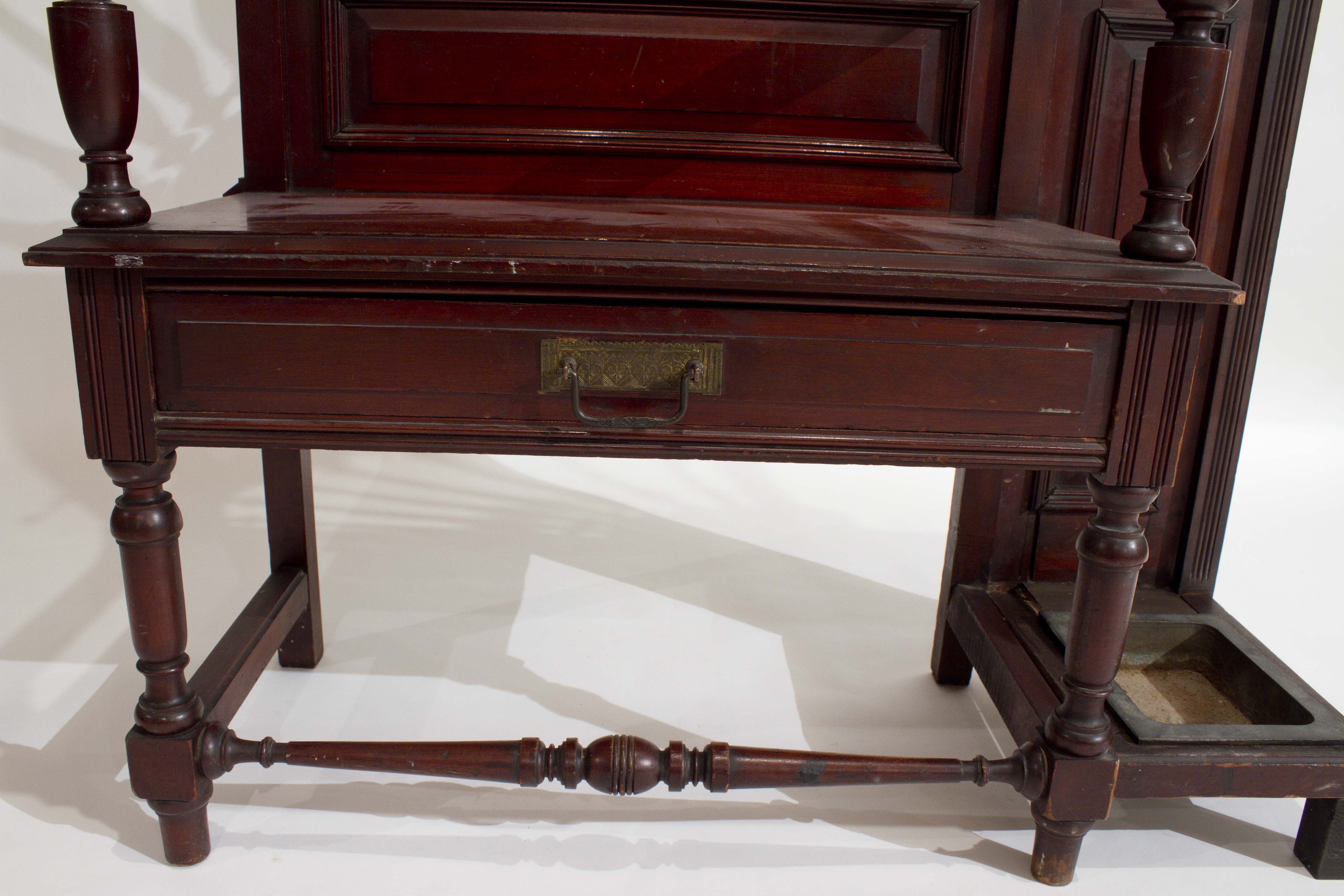 Victorian Mahogany Hall Tree