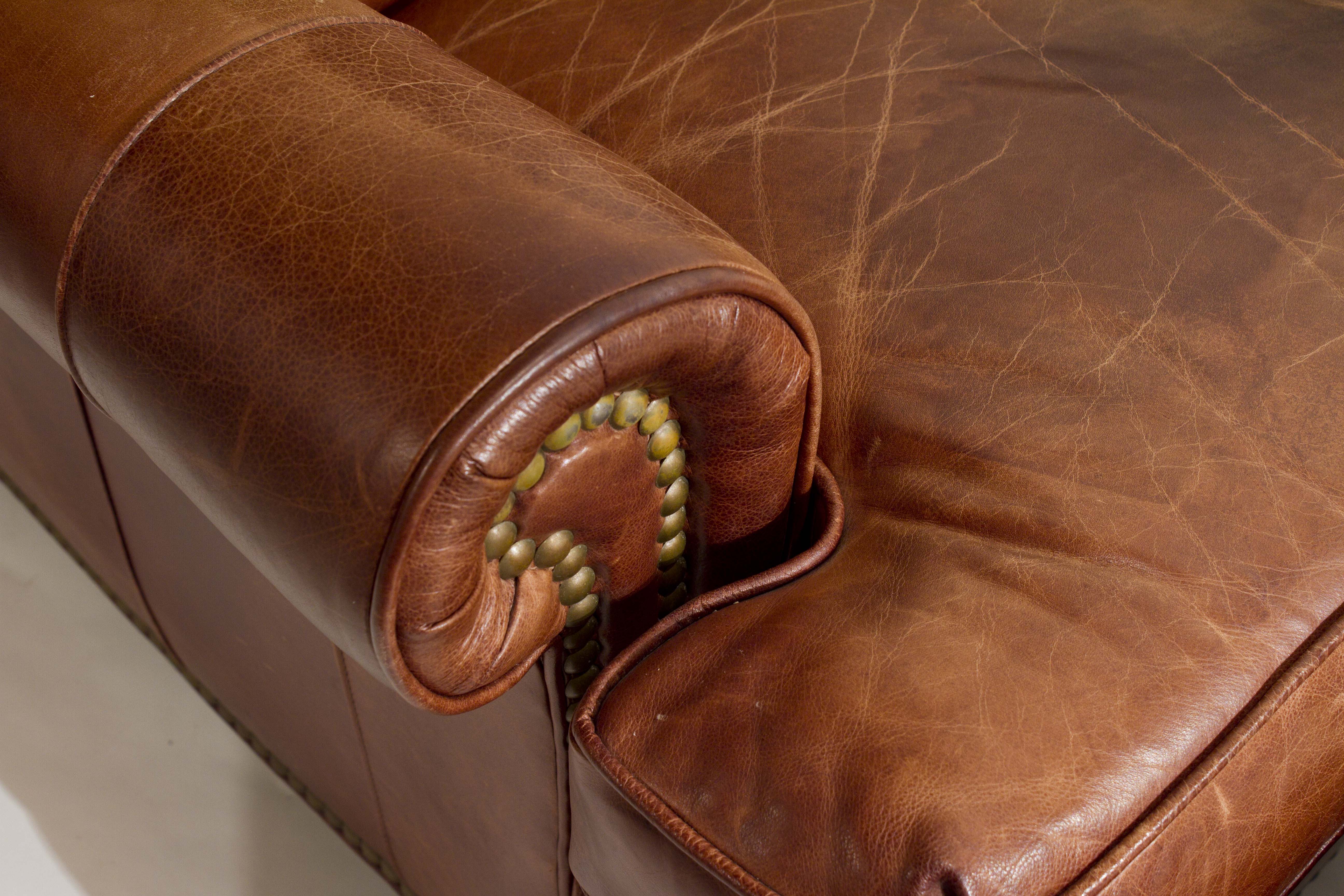 Bradington Young Leather Recliner with Ottoman