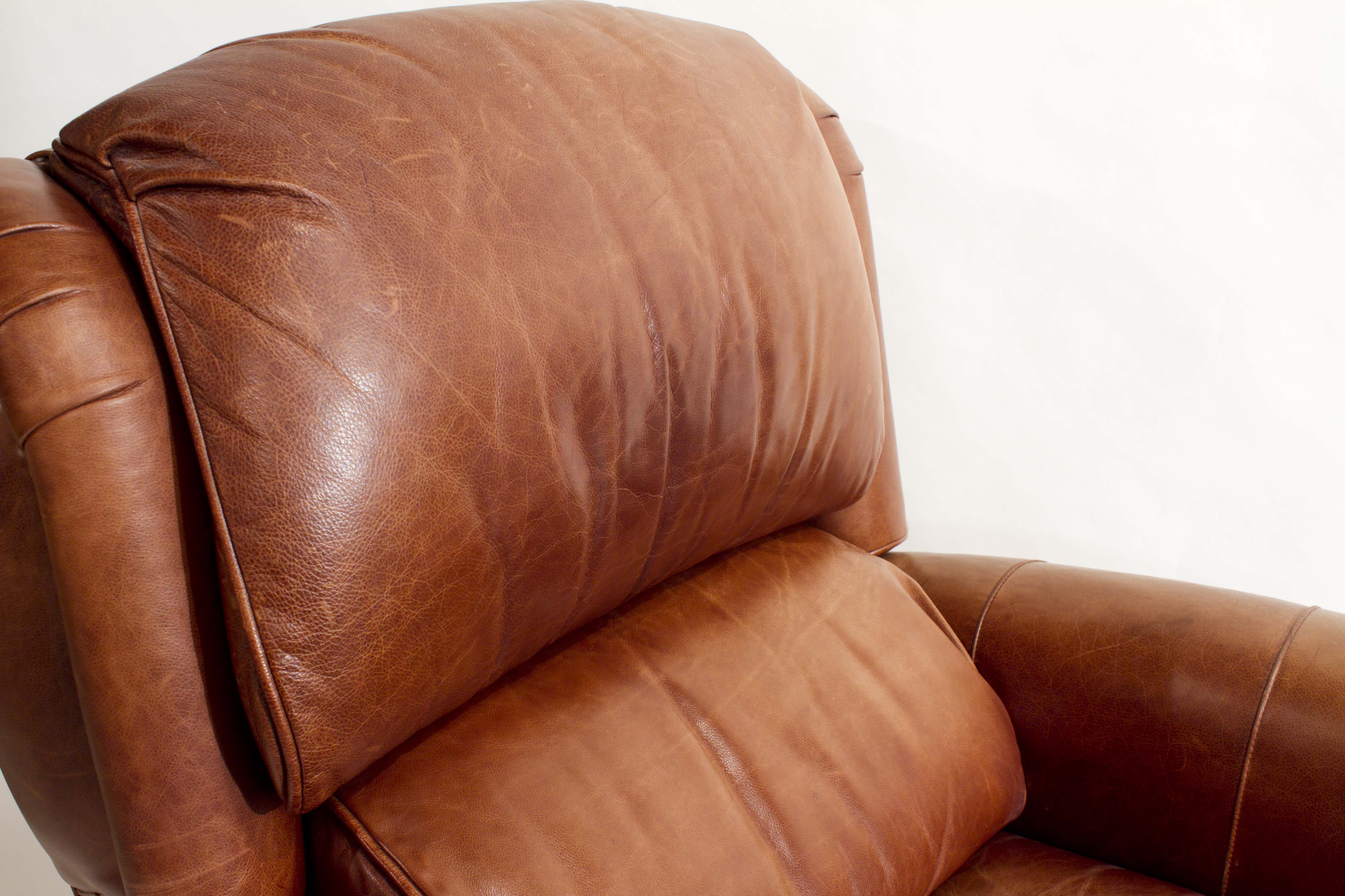 Bradington Young Leather Recliner with Ottoman