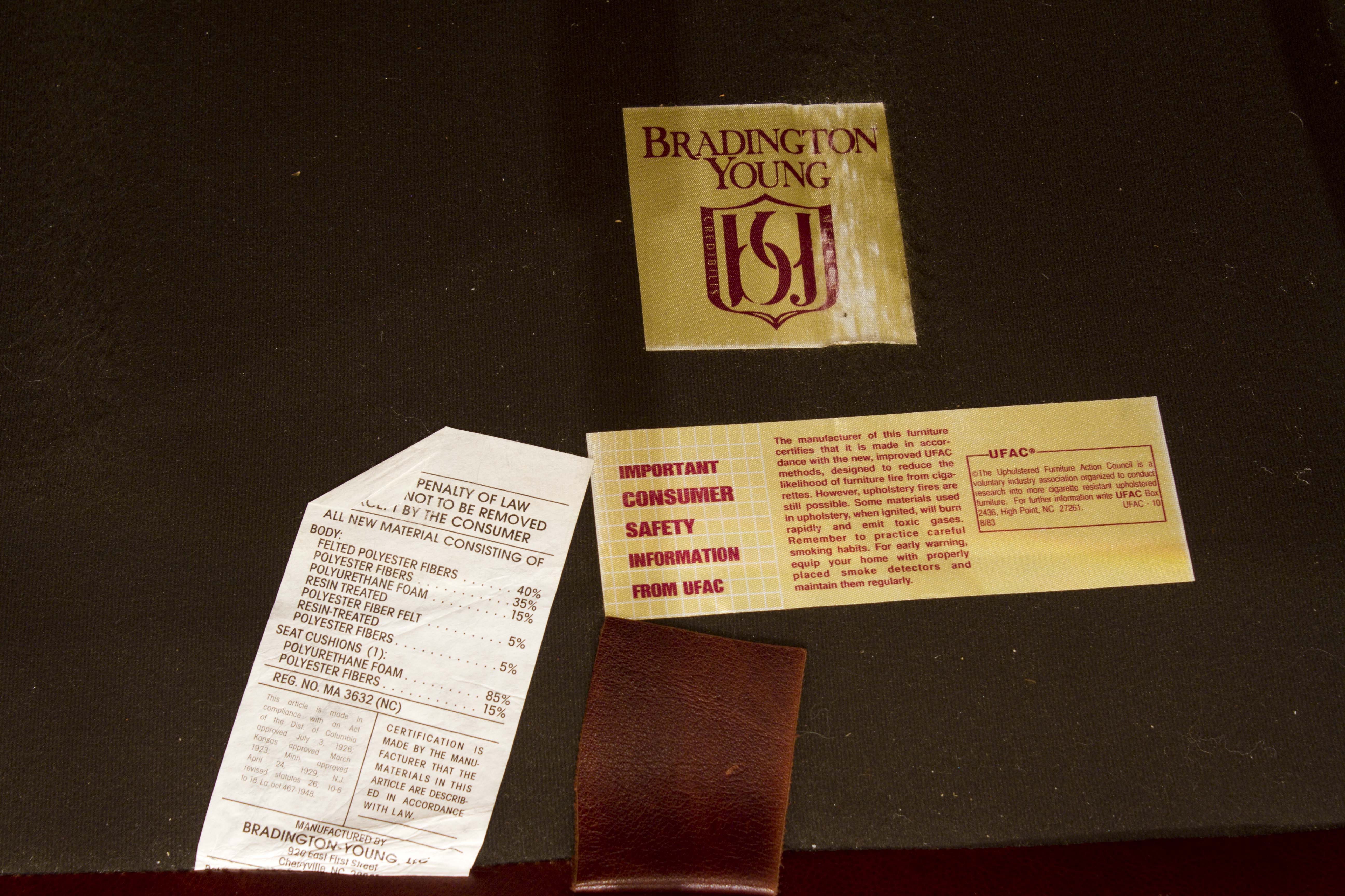 Bradington Young Leather Recliner with Ottoman