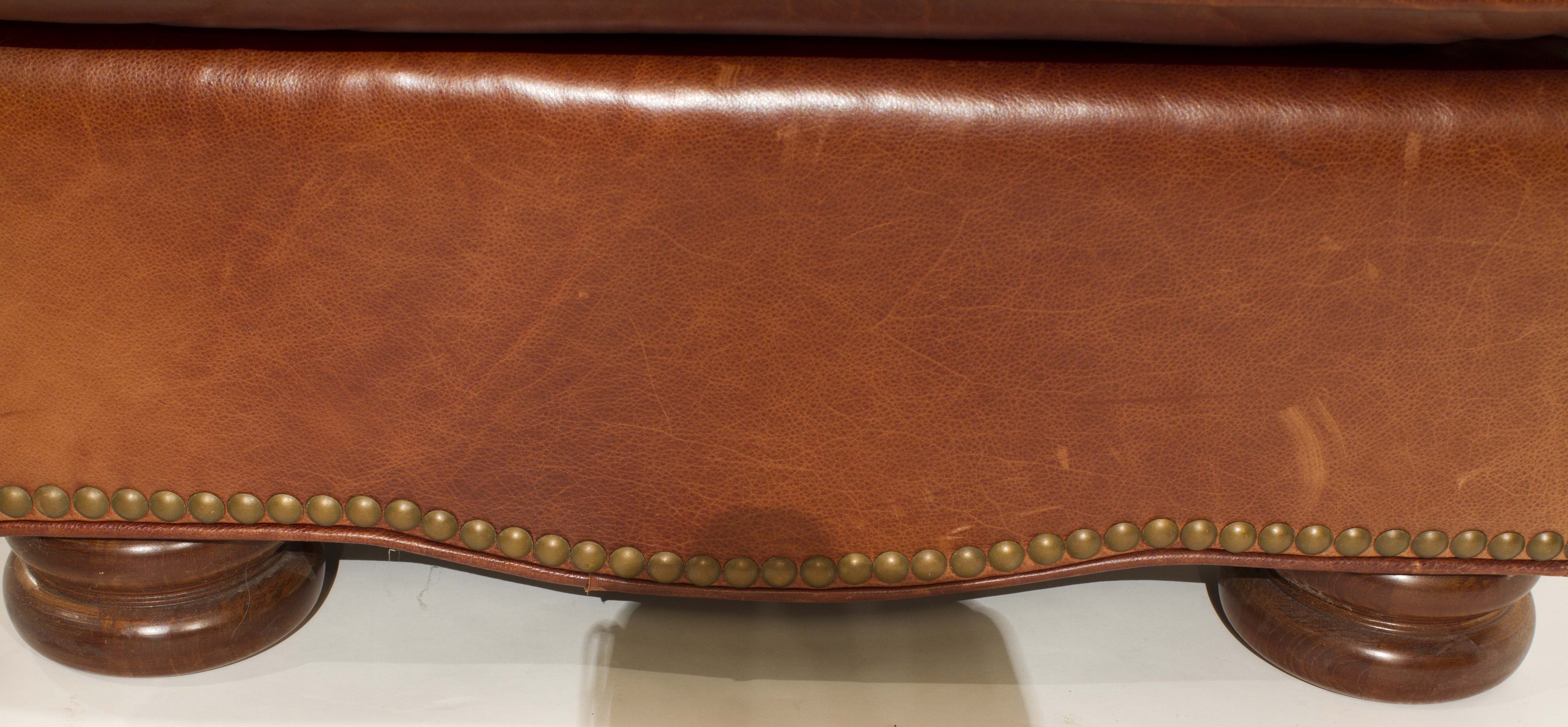 Bradington Young Leather Recliner with Ottoman