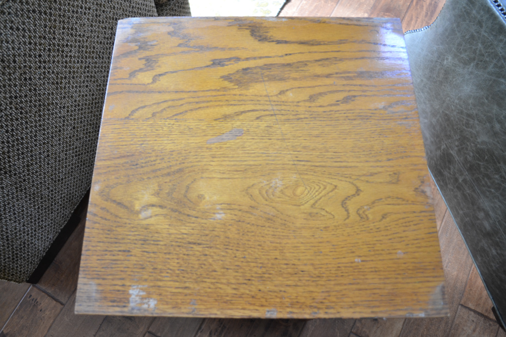 Old Hickory Furniture Magazine Stand with Marble Slab