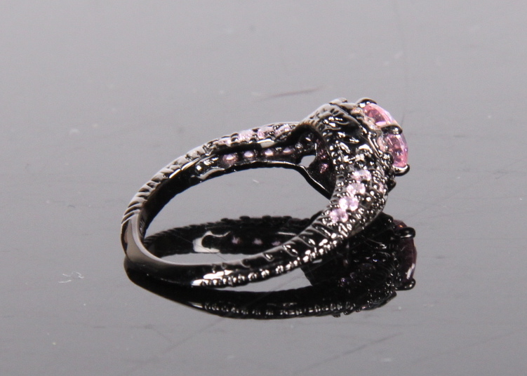 Sterling Silver Pink Ice Ring