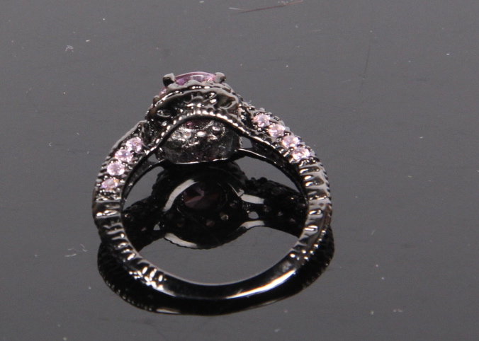 Sterling Silver Pink Ice Ring