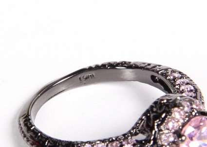 Sterling Silver Pink Ice Ring
