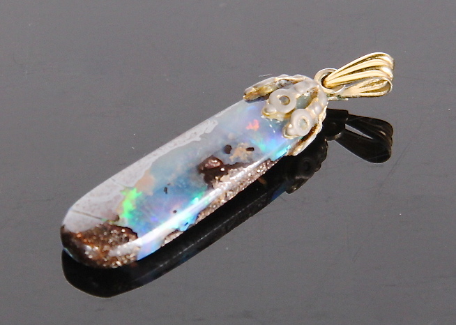 Black Opal with Host Rock