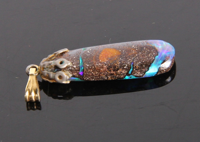 Black Opal with Host Rock