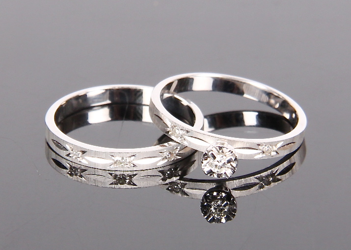 14K Gold Diamond Engagement Set