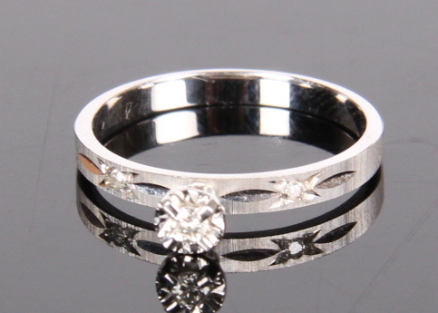 14K Gold Diamond Engagement Set