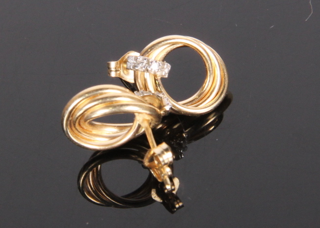 14K Gold and Diamond Earrings