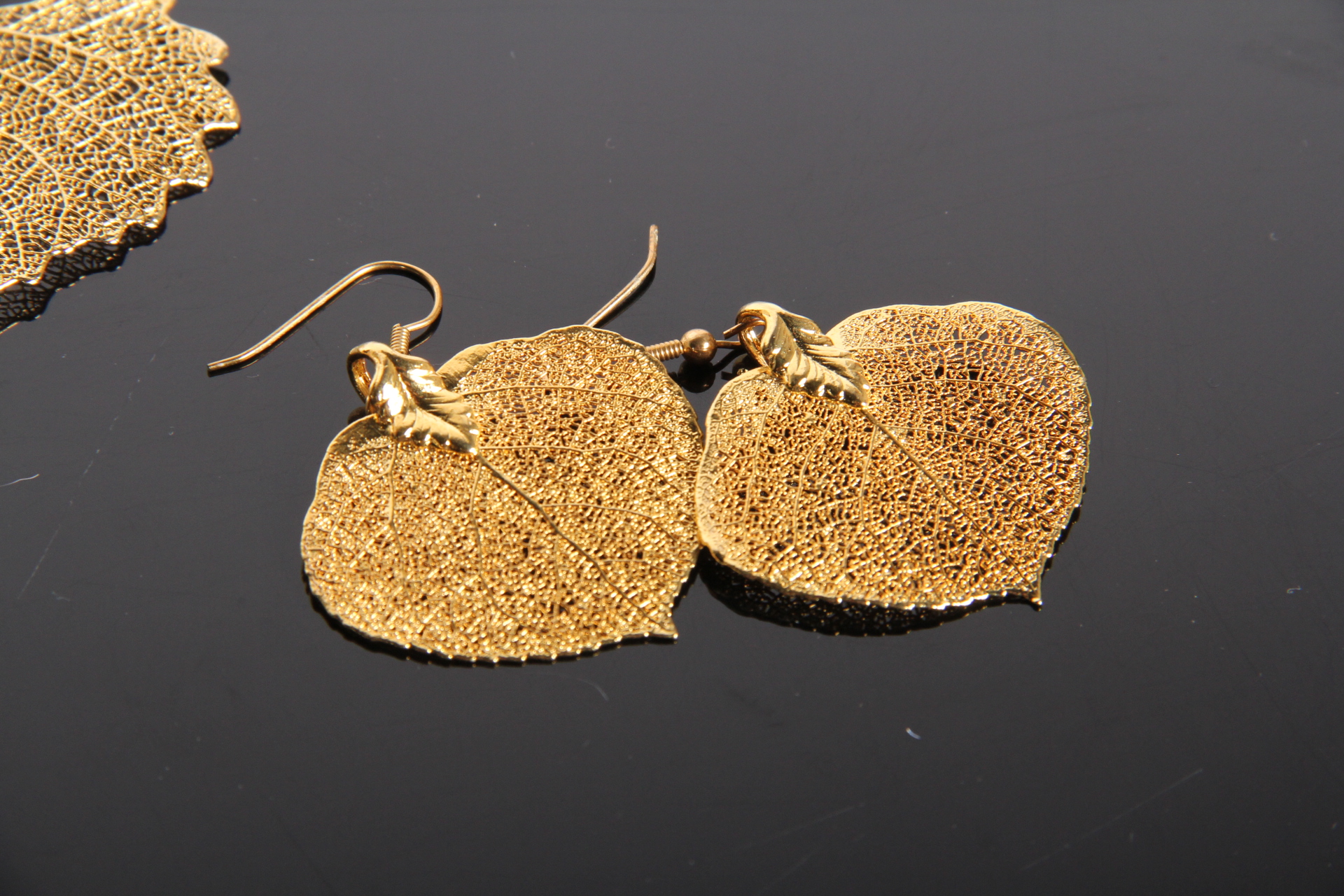 24k Gold Dipped Leaf Jewelry