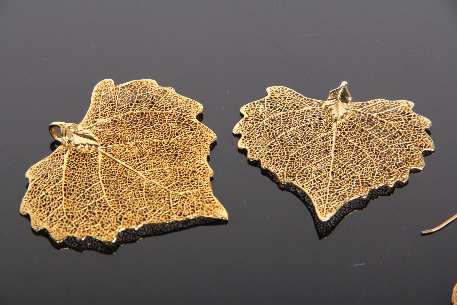 24k Gold Dipped Leaf Jewelry