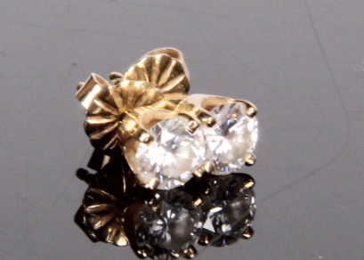 14k diamond solitaire earrings