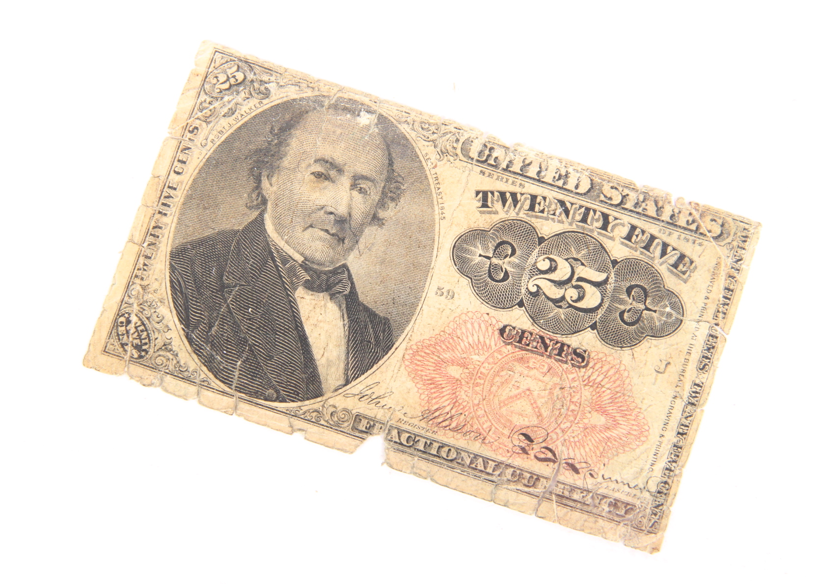 U.S. 25 Cents Note