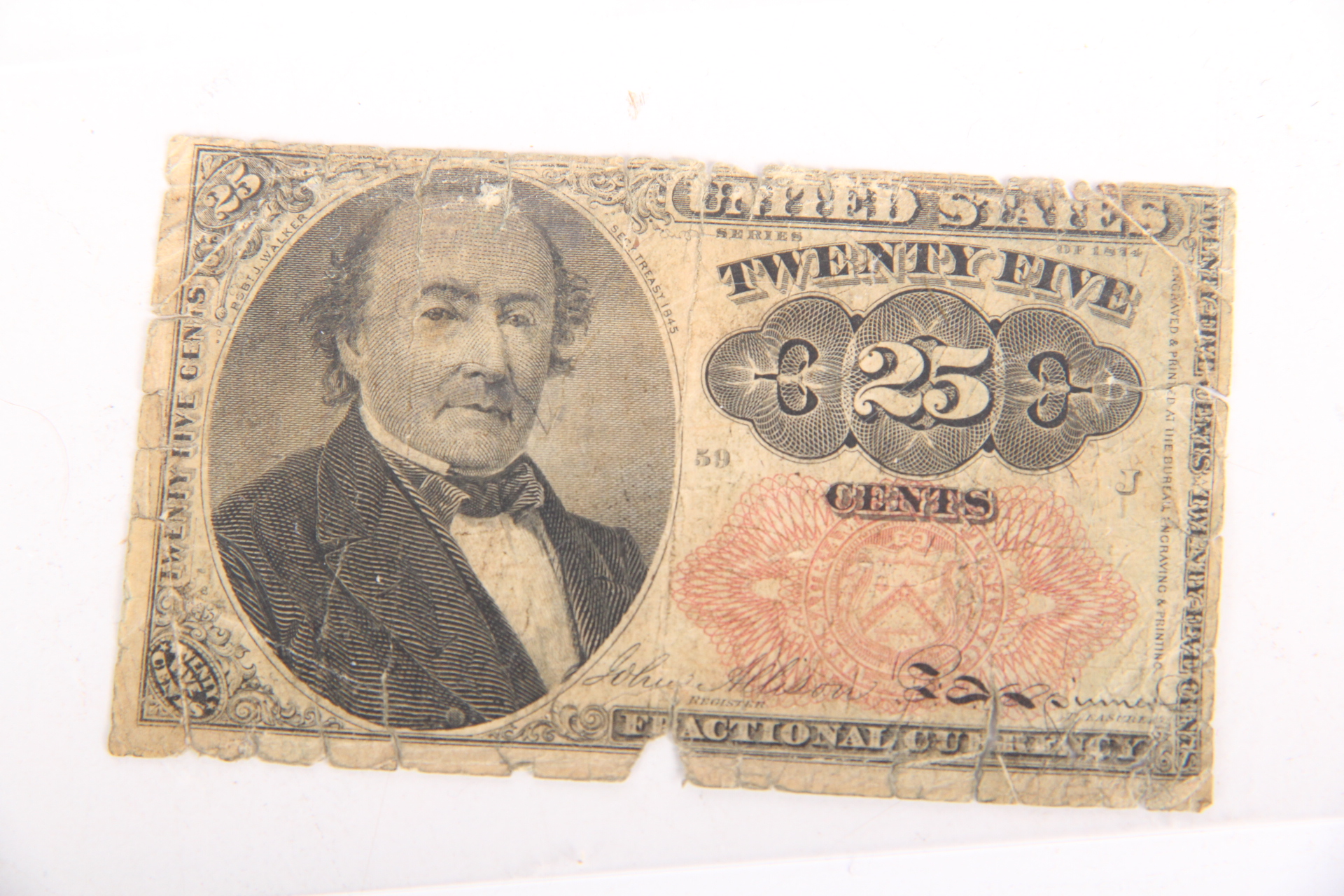 U.S. 25 Cents Note