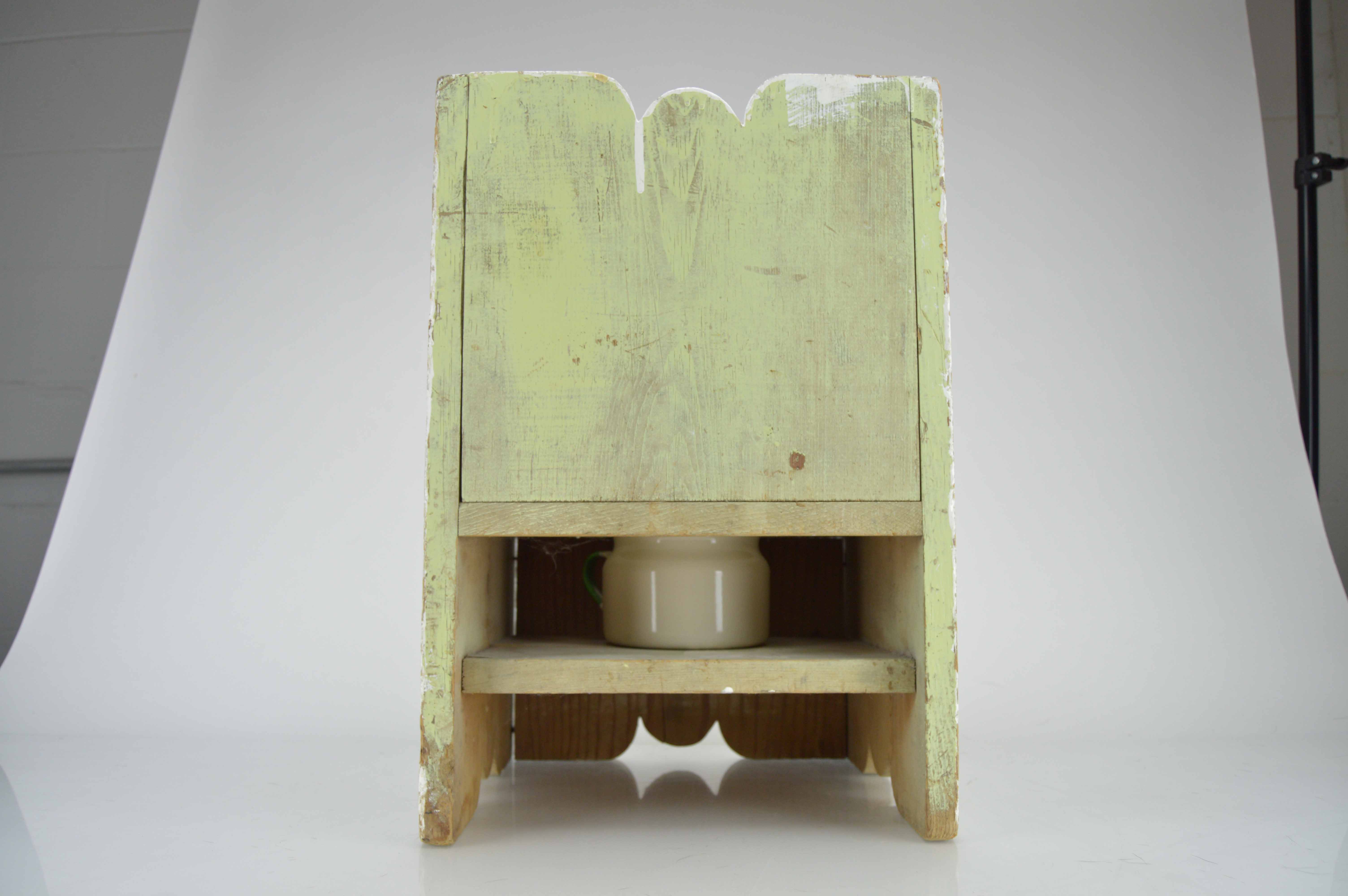 Vintage Handmade Potty Chair With Granite Potty