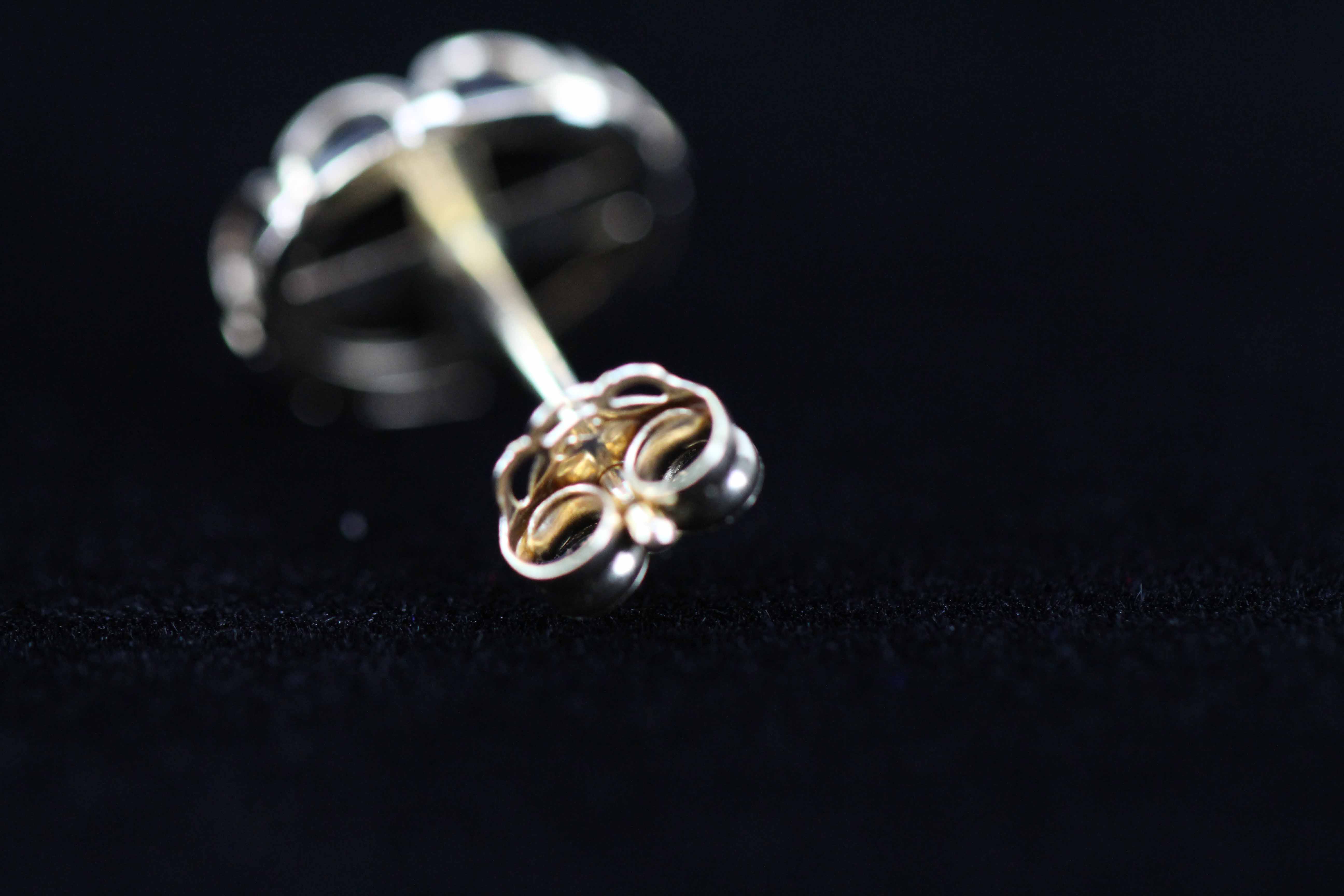 Black Onyx Gemstone Earring's in aGold Tone Setting