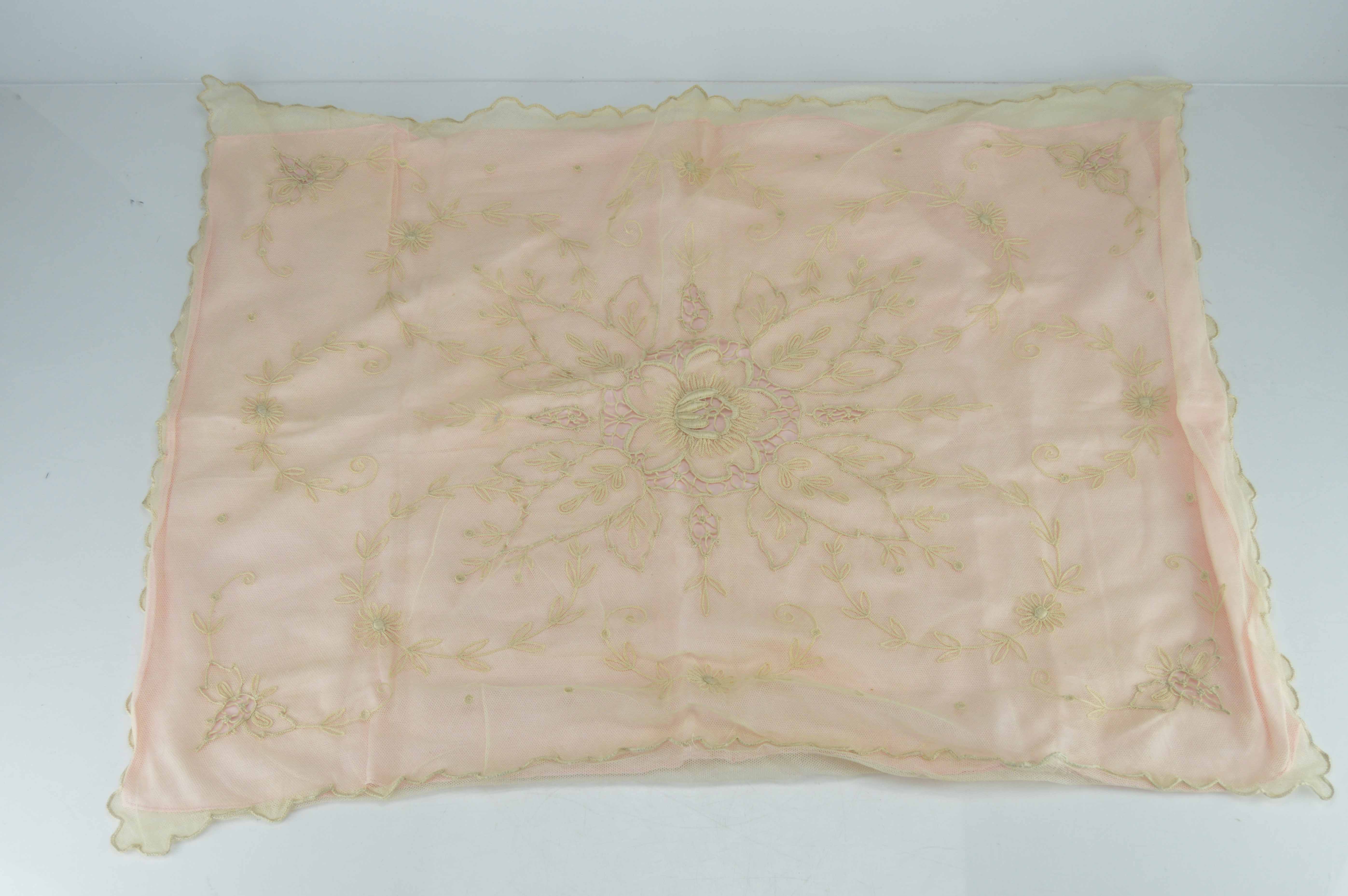 Vintage Pink Pillow Case And Matching Pillow Sham