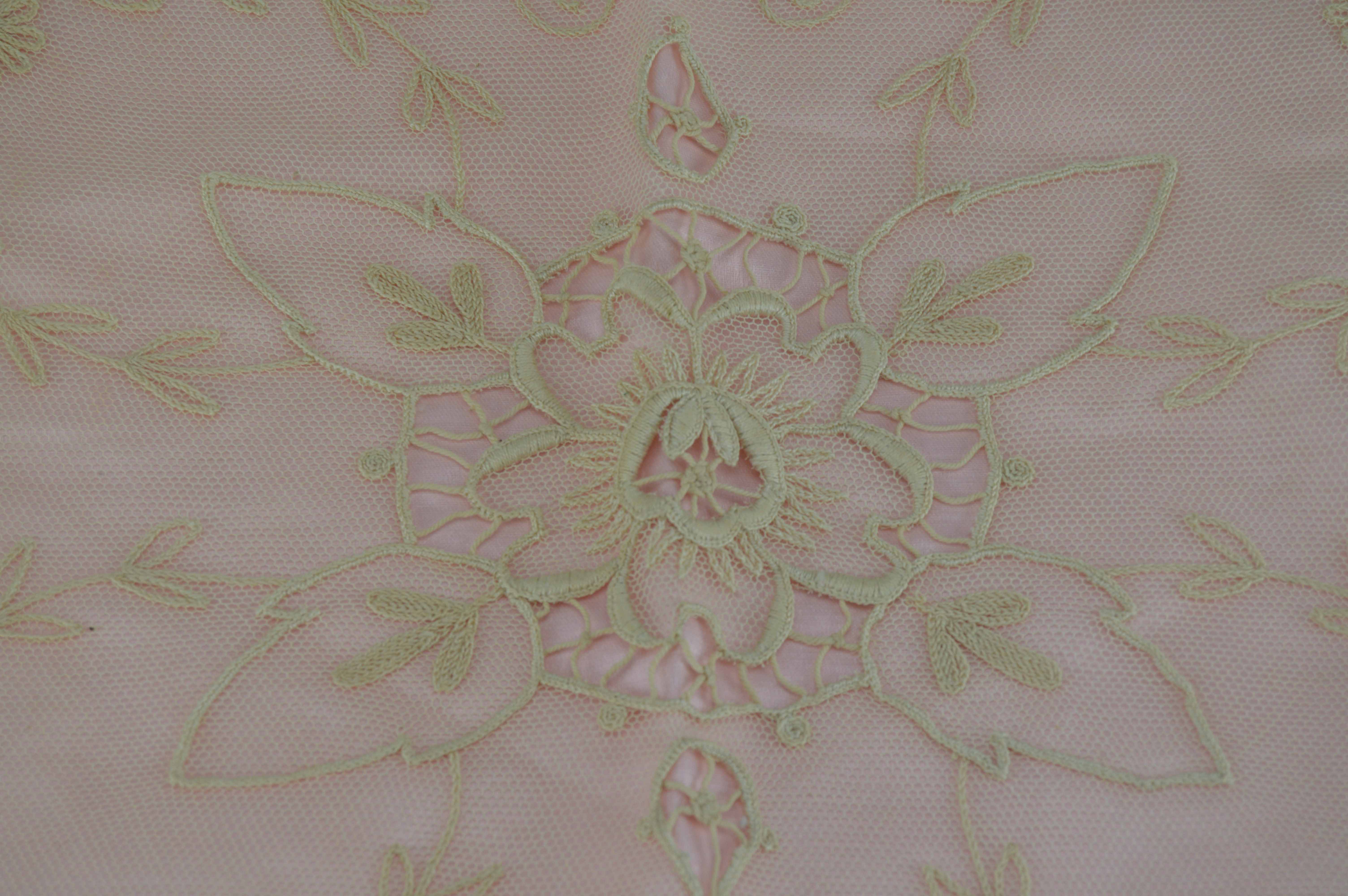 Vintage Pink Pillow Case And Matching Pillow Sham