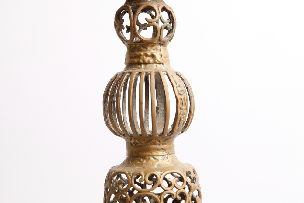 Decorative Household Assortment  Including an Antique Candlestick