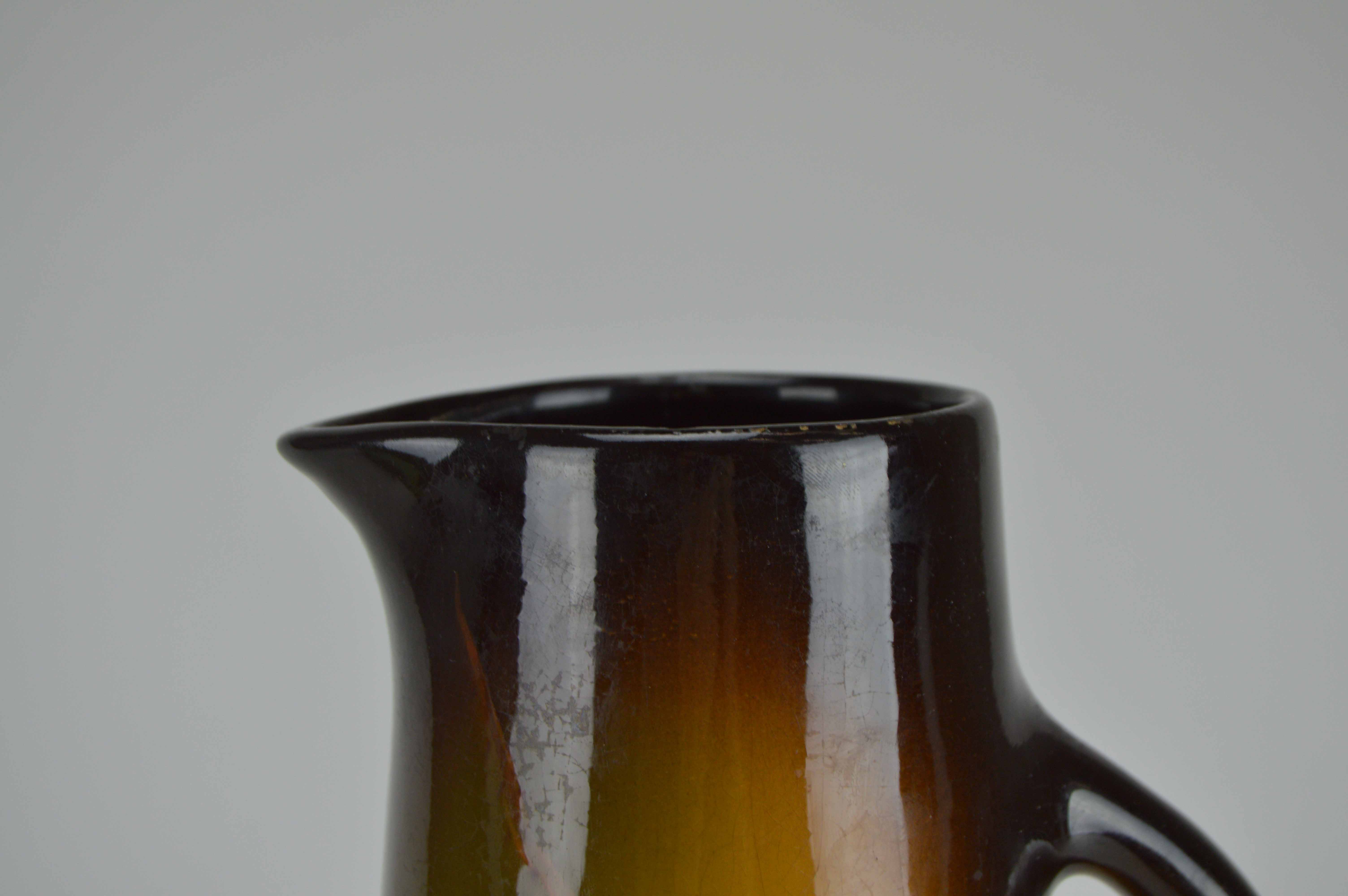 Antique Weller Ceramic Pitcher and Vintage Jenkins Ceramics Bowl