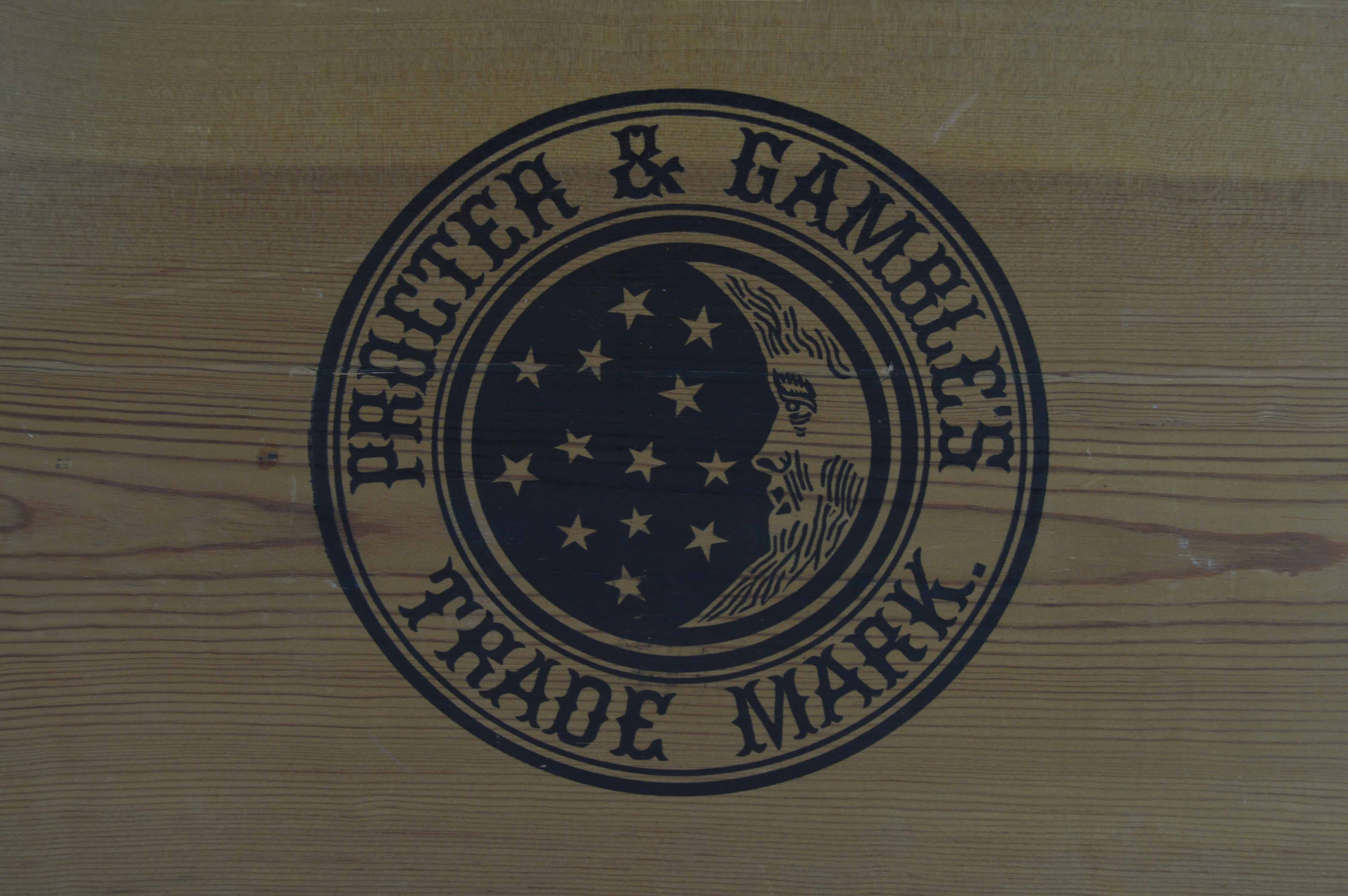 Assortment Of Vintage Wooden Crates With Advertisements