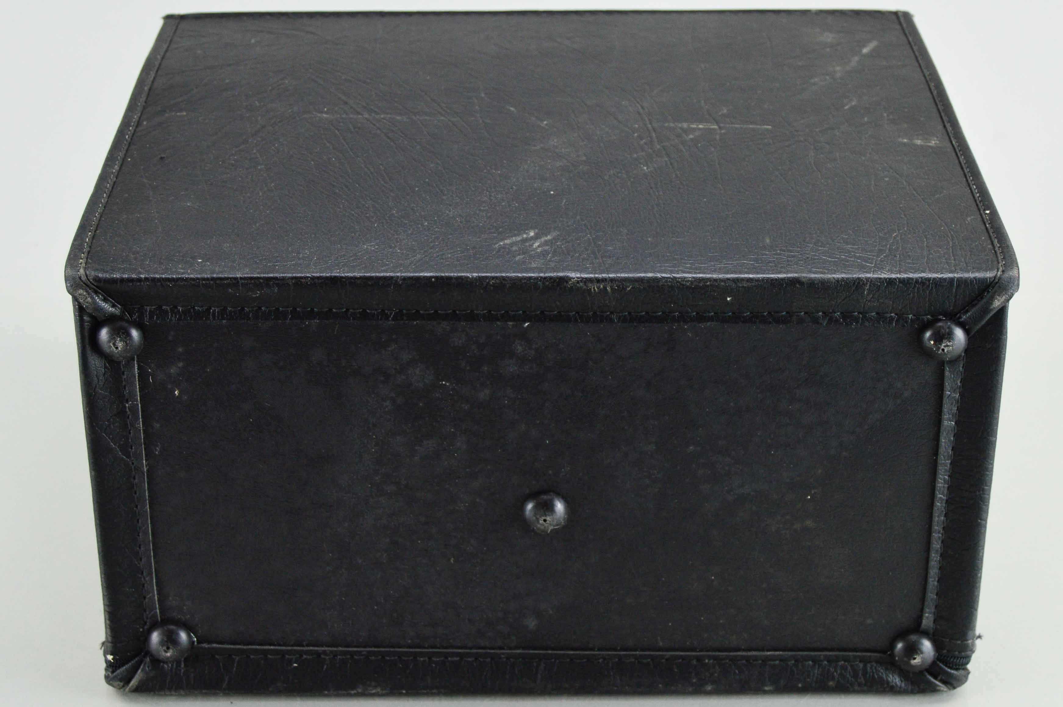 Faux Black Leather Jewelry Display Case