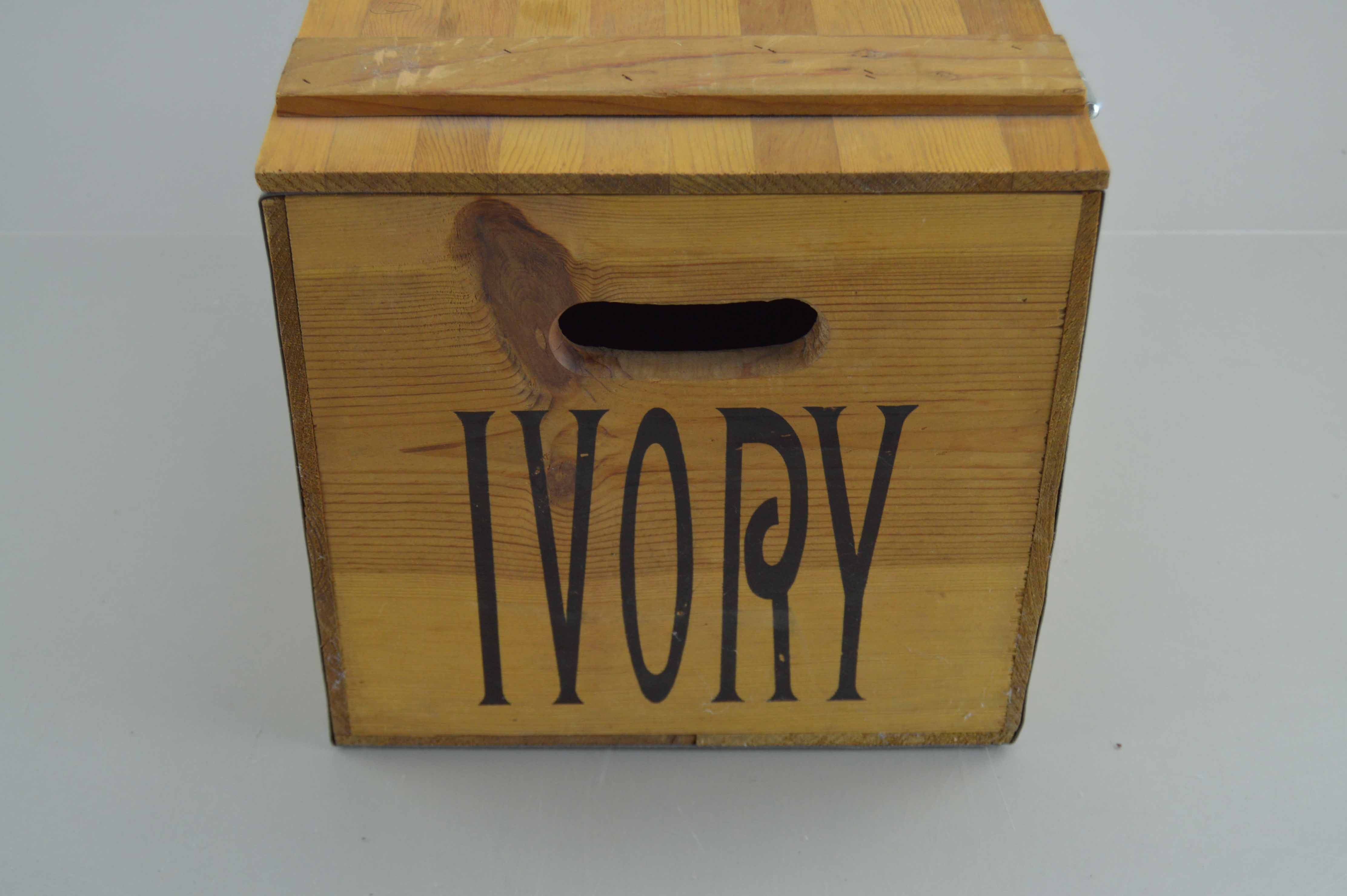 Assortment Of Vintage Wooden Crates With Advertisements