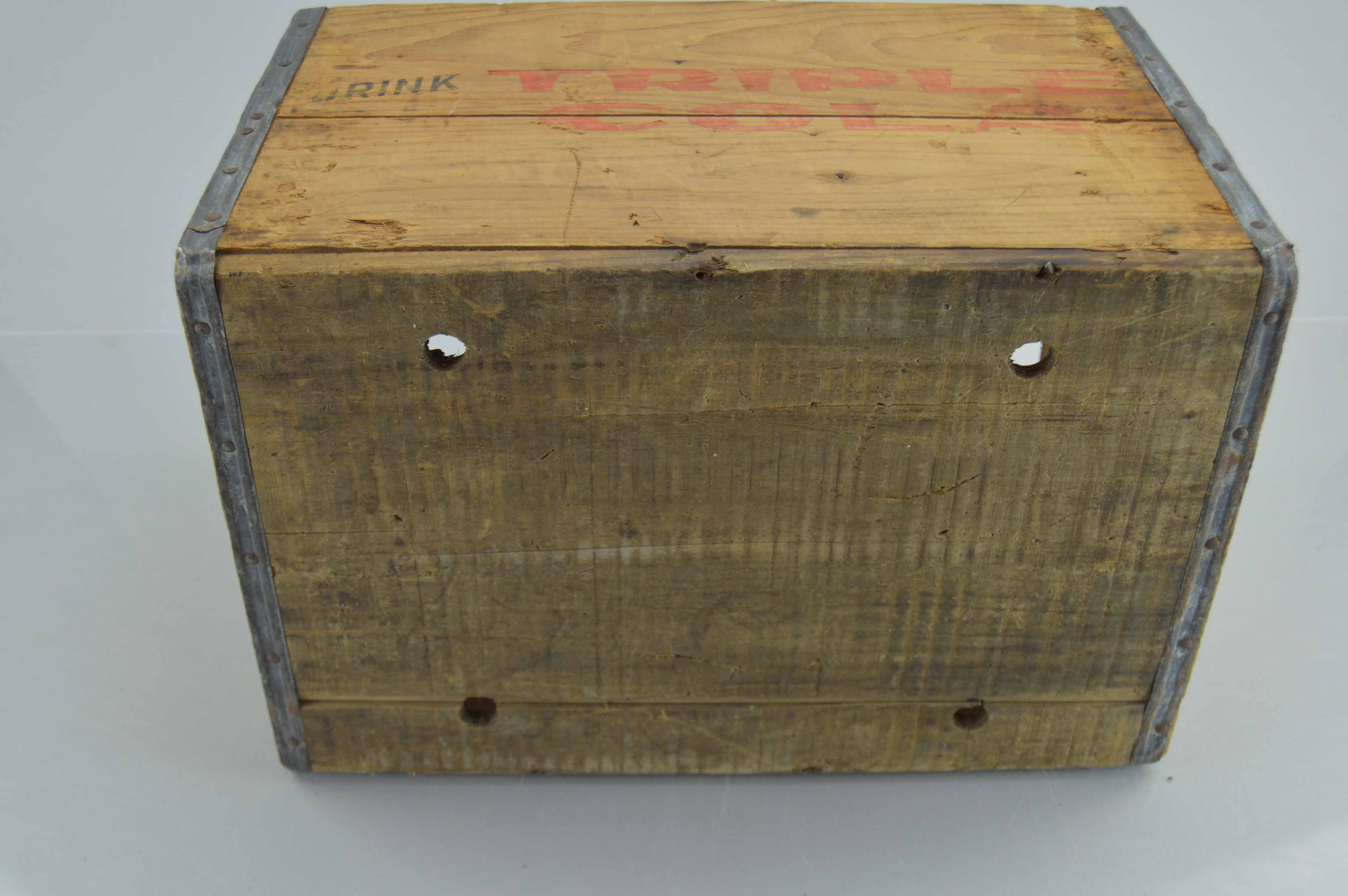 Assortment Of Vintage Wooden Crates With Advertisements