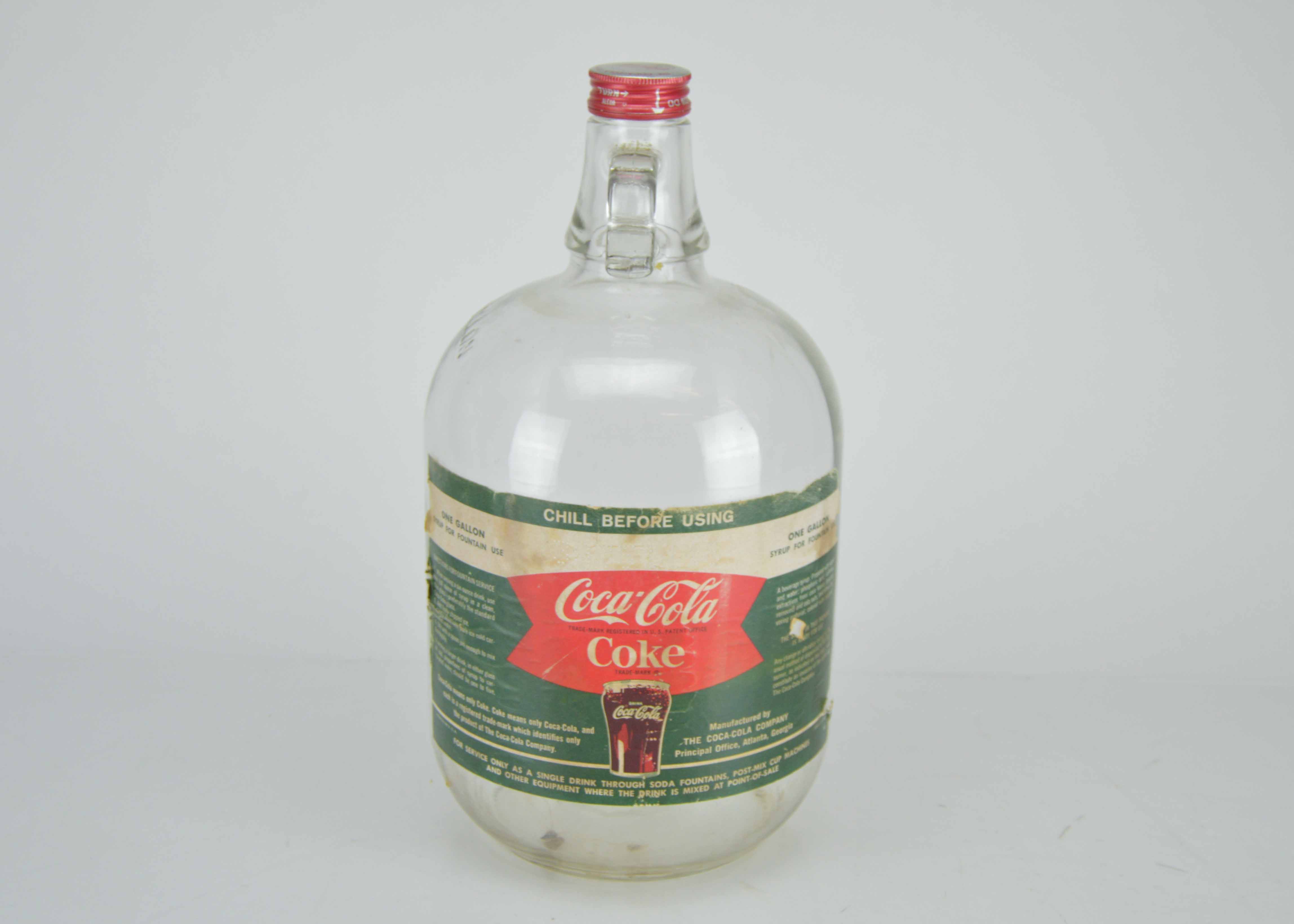Vintage Glass Coca-Cola Syrup Jug