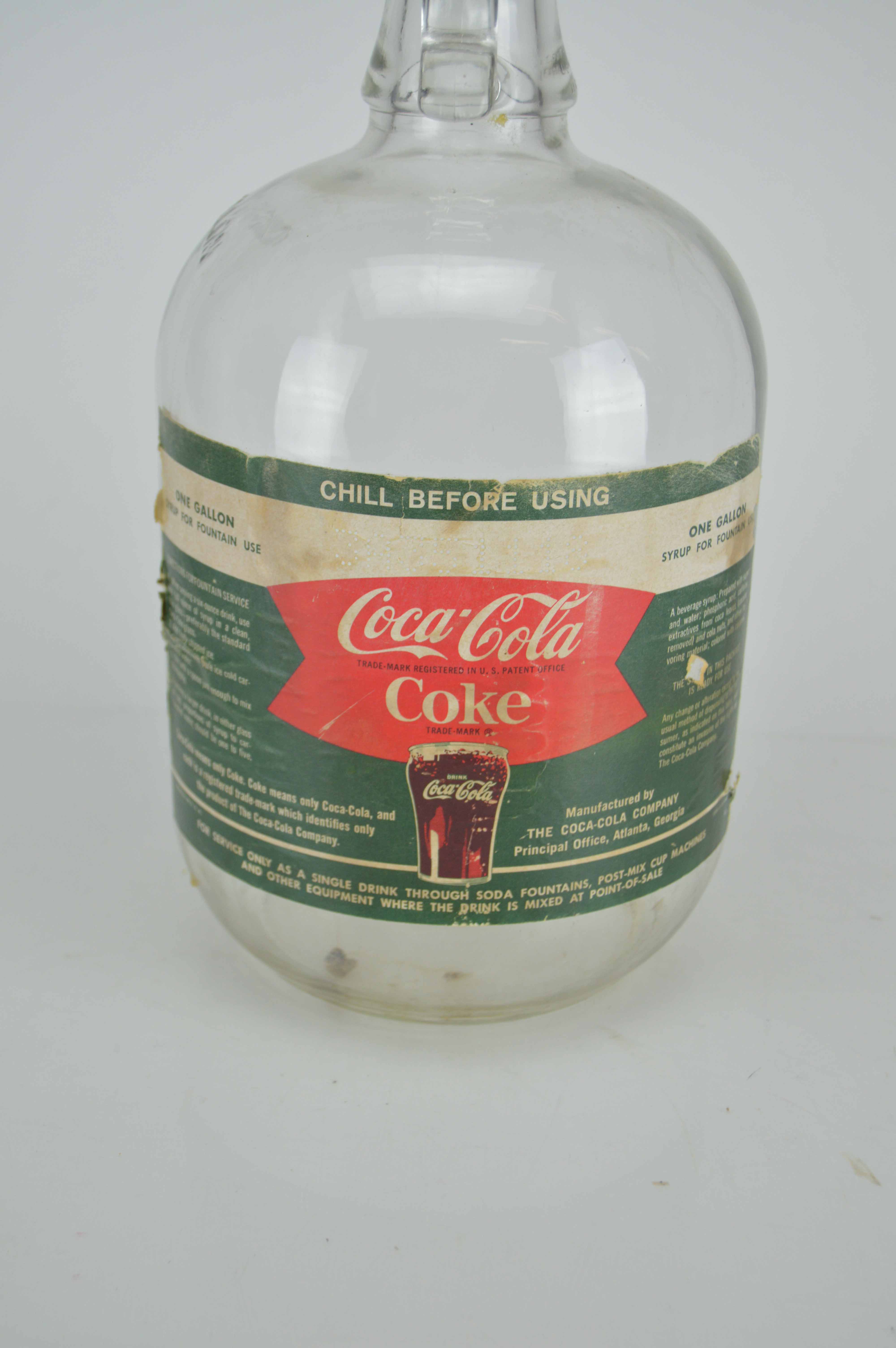 Vintage Glass Coca-Cola Syrup Jug