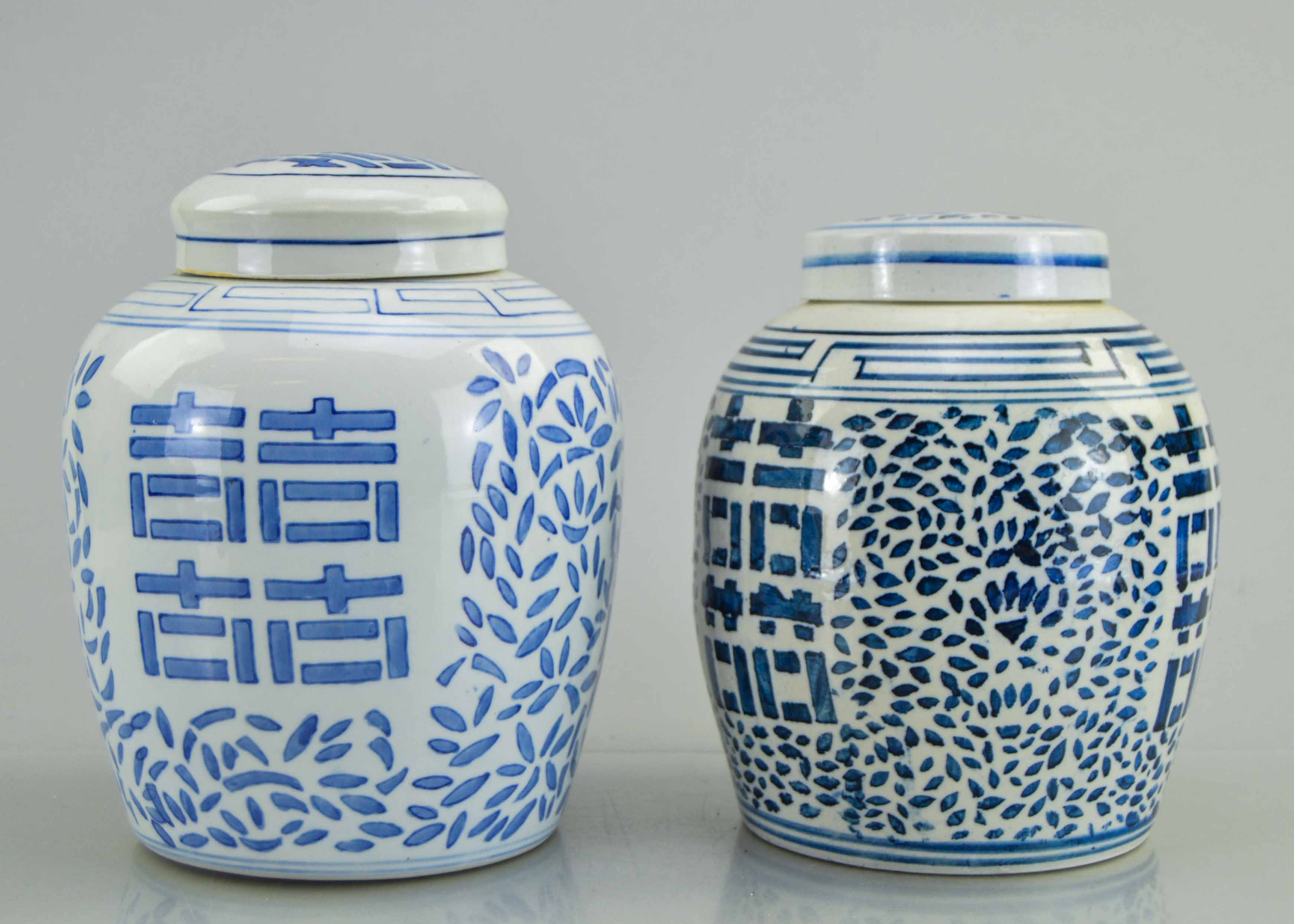 Pair of Lidded Ginger Jars