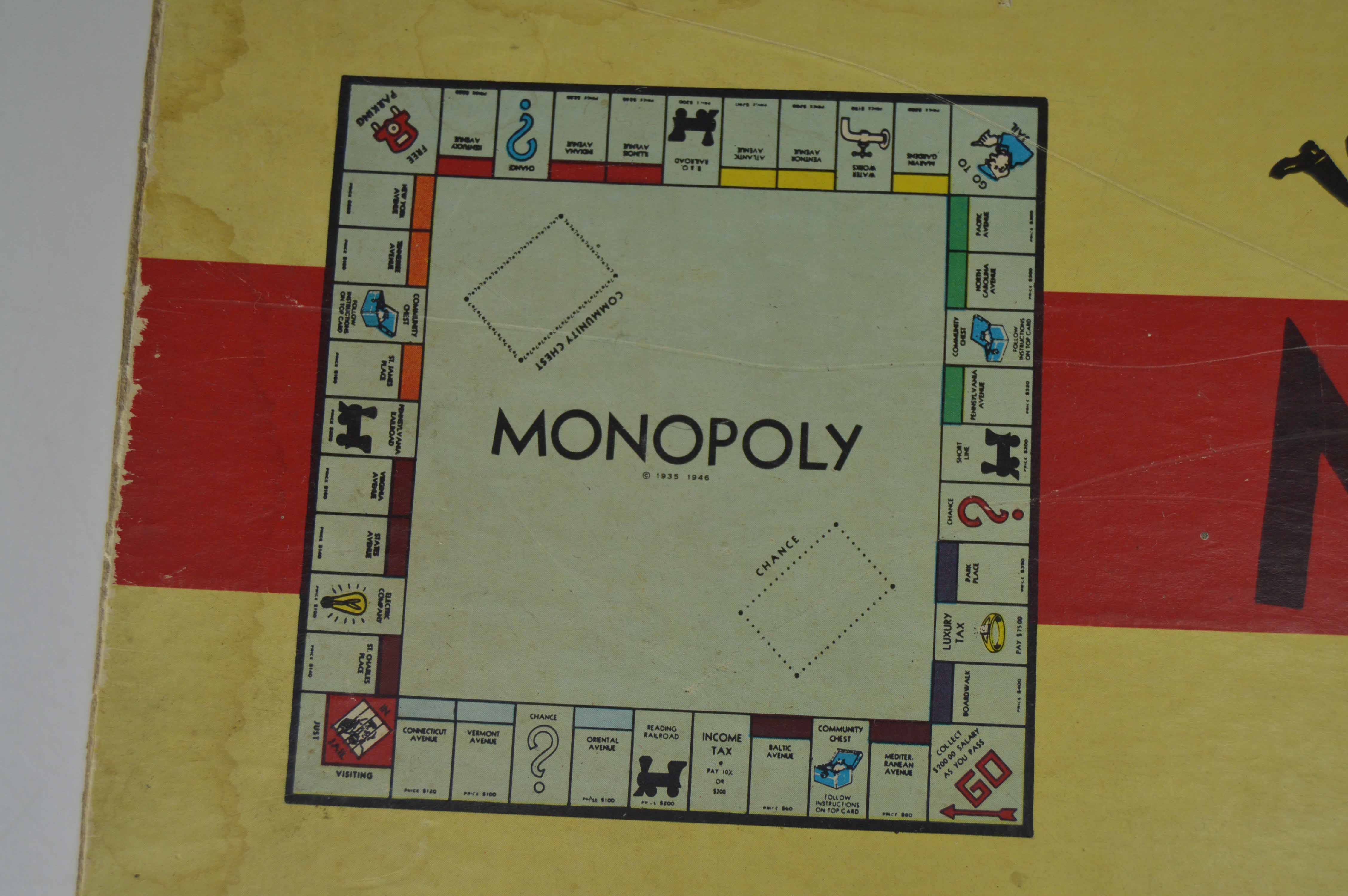 Vintage Parker Brothers Monopoly Game Circa 1961