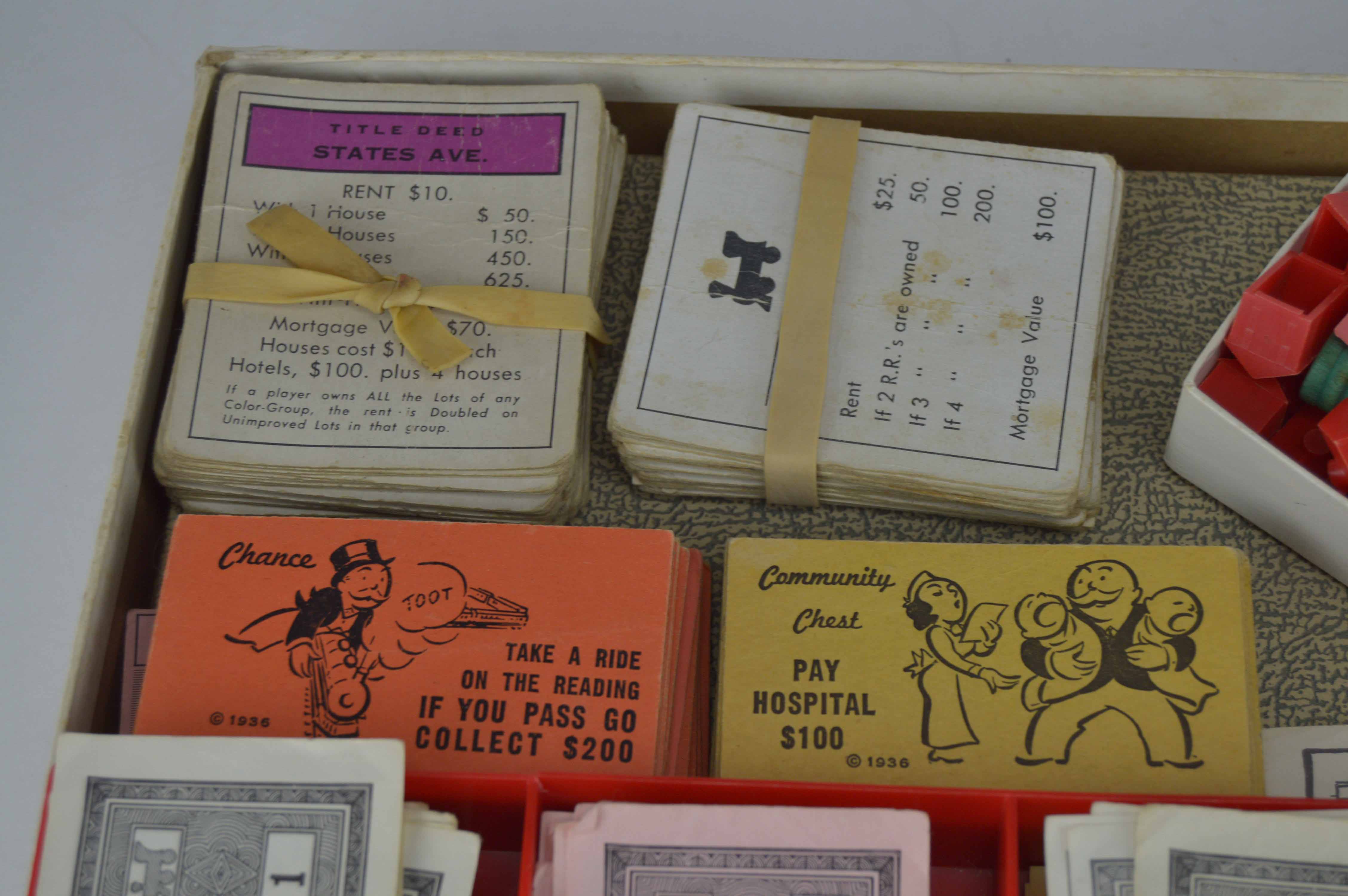 Vintage Parker Brothers Monopoly Game Circa 1961