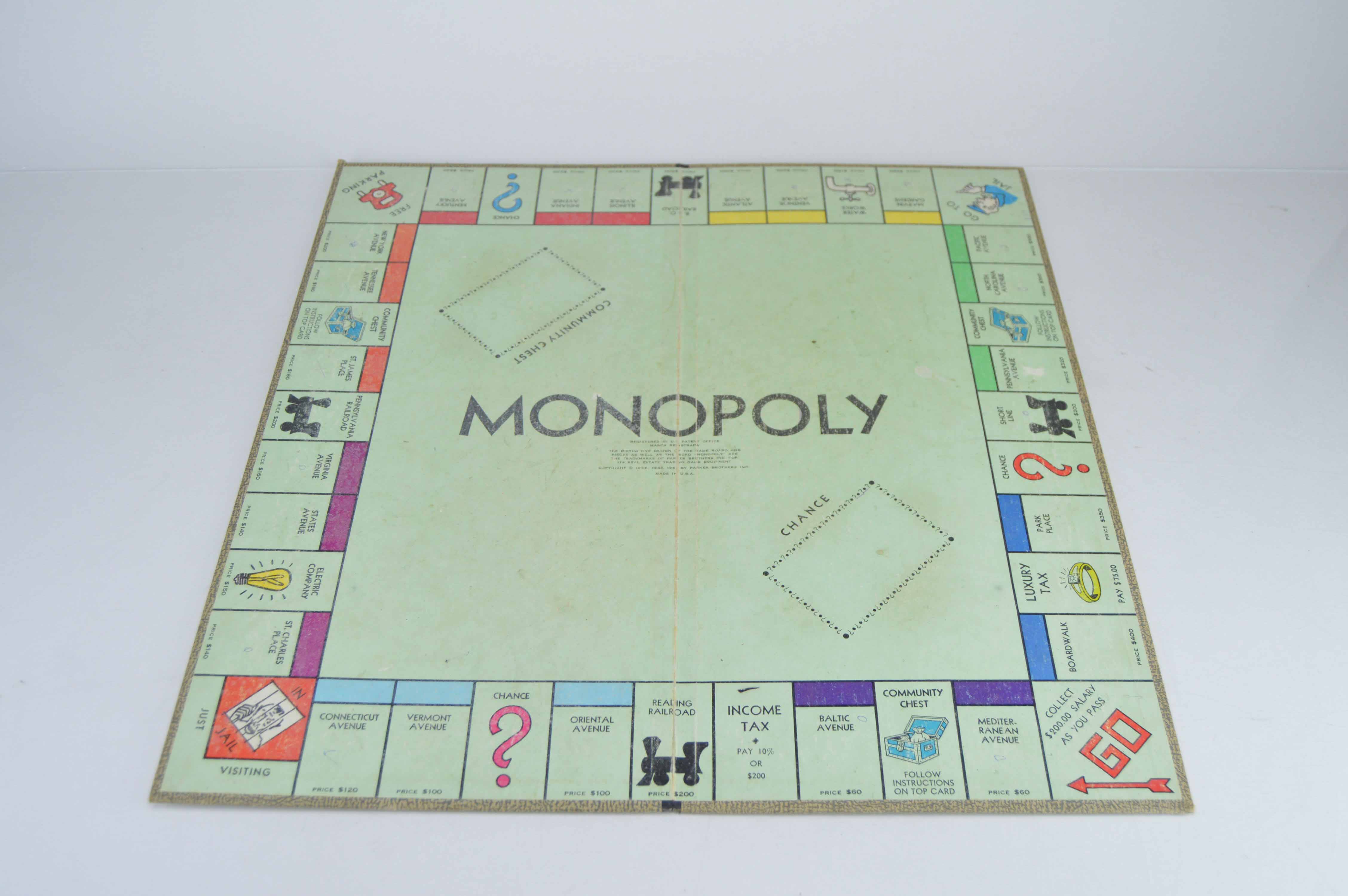 Vintage Parker Brothers Monopoly Game Circa 1961