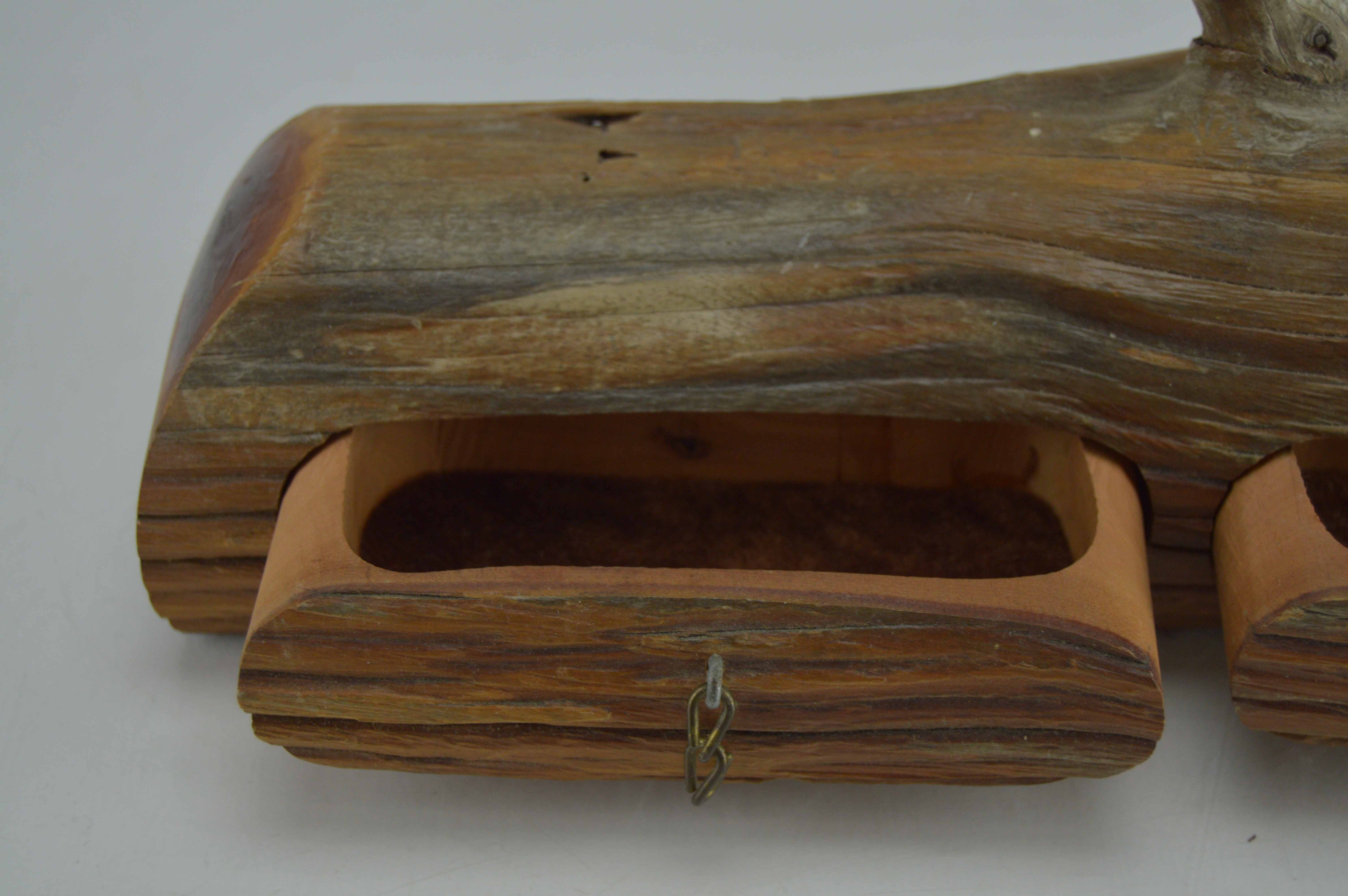 Unique Carved Tree Limb Two Drawer Jewelry Box